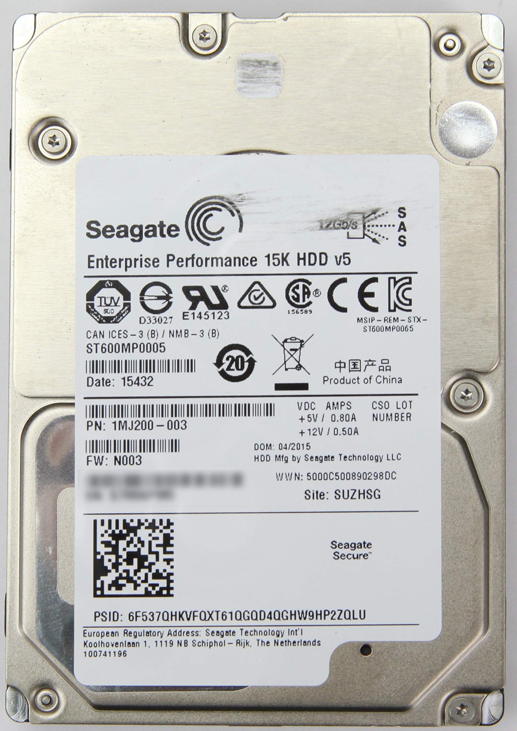 Seagate ST600MP0005 600 GB 2.5' Internal Hard Drive