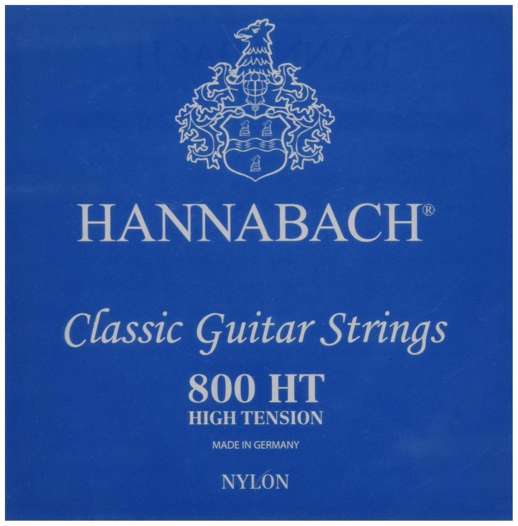 Hannabach 652387 Series 800 Silver Plated High Tension String Set For Classic Guitar   Blue