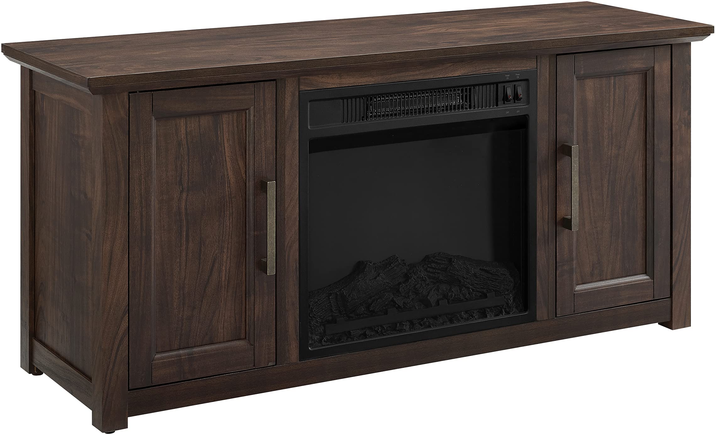 Camden 48 Corner Tv Stand W/Fireplace Dark Walnut