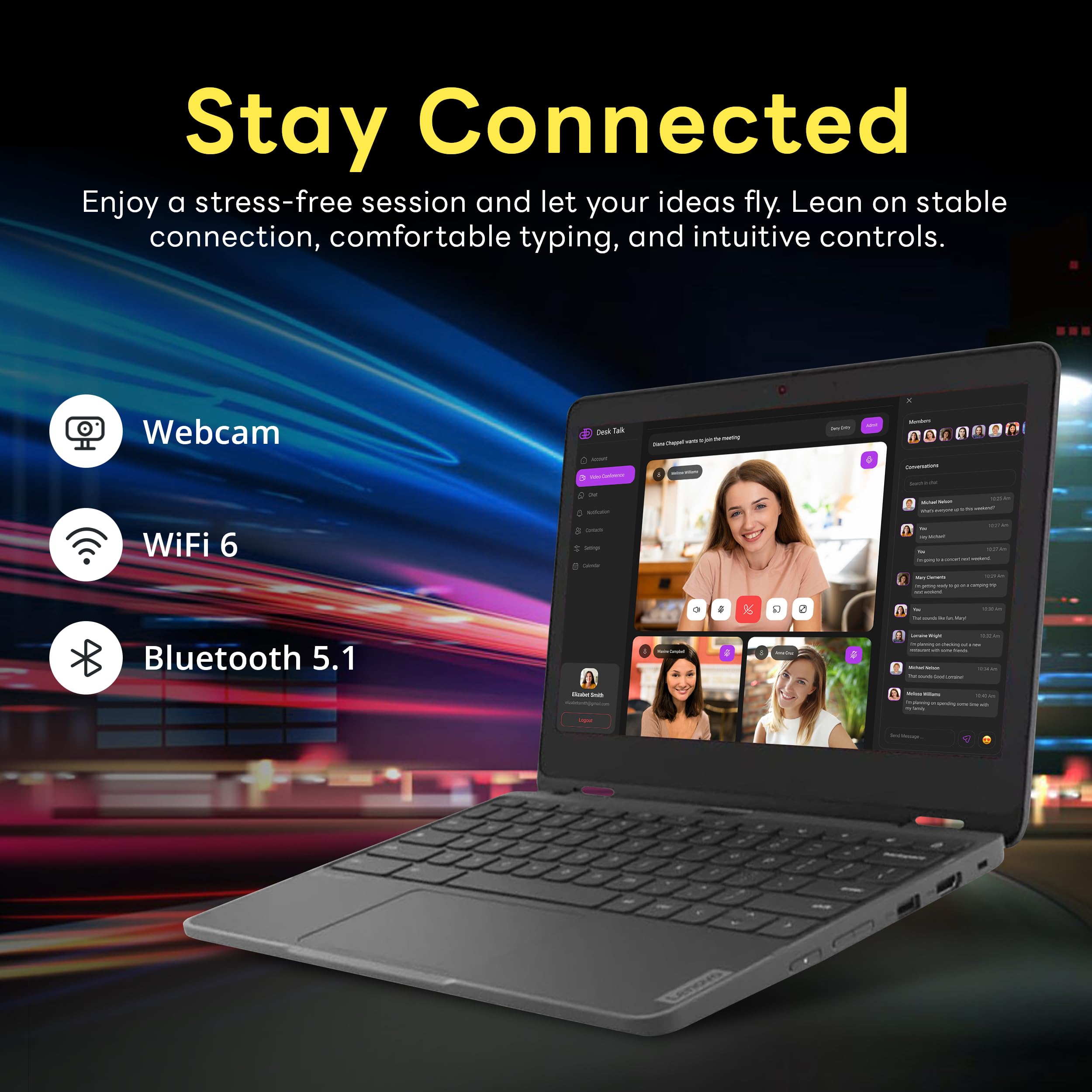 Lenovo 300E G4 11.6'' 2 In 1 Touchscreen Chromebook, Mediatek Mt8186 Processor, 4Gb Ram, 160Gb Storage (32Gb Emmc+128Gb Usb Card