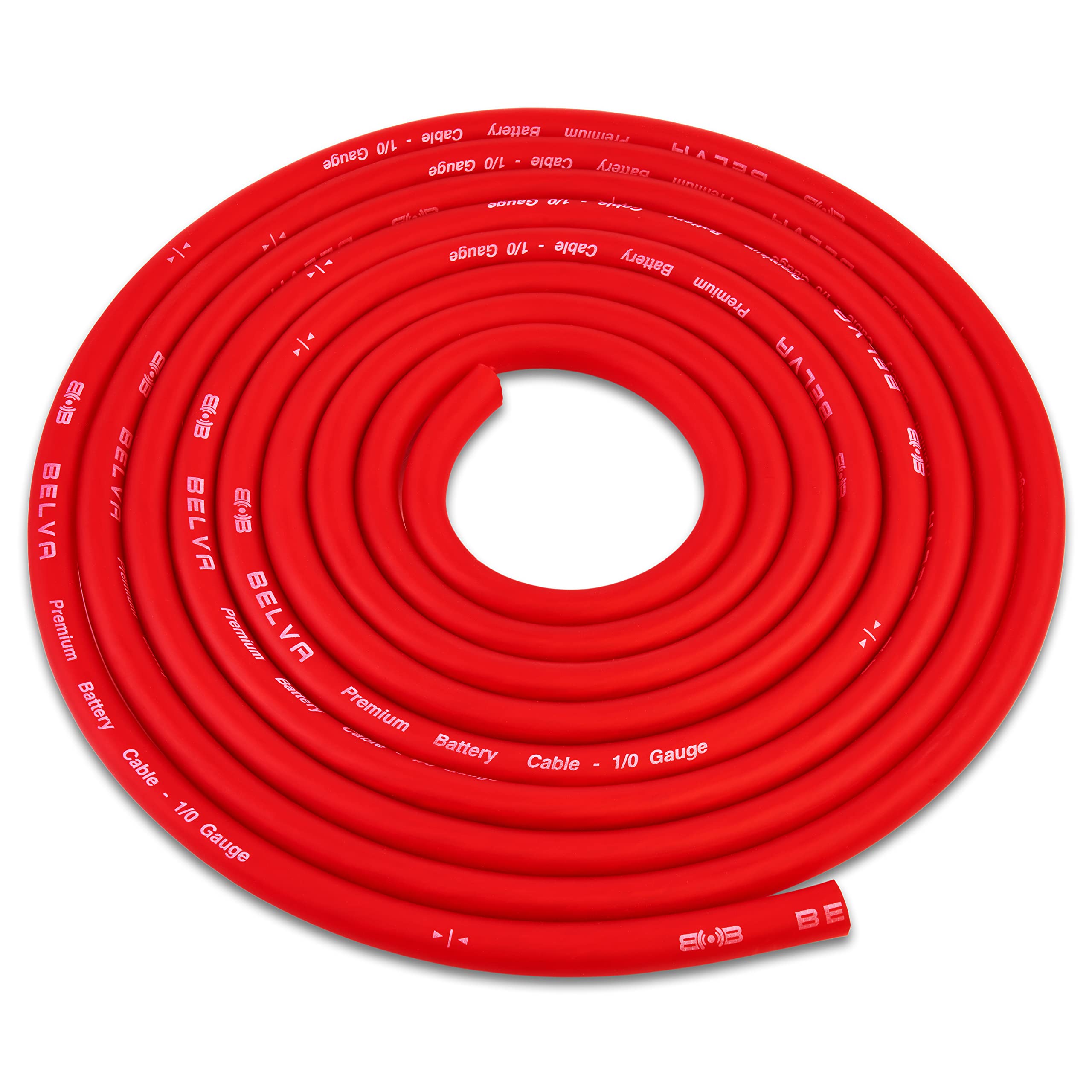Belva True 1/0 Gauge Awg Premium Cca Dual Amplifier Wiring Kit Without Rca Cable   Bpk0D Red