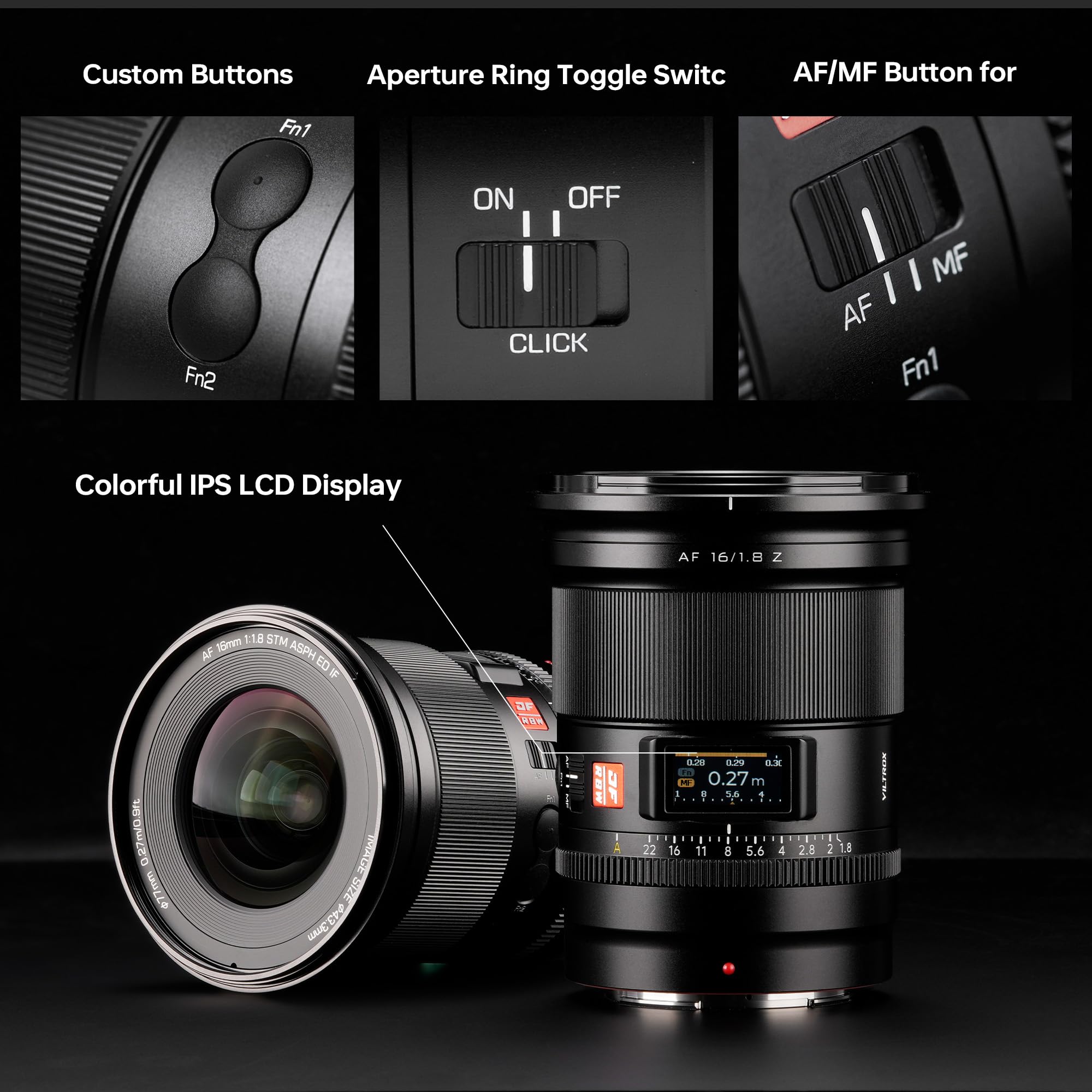 Viltrox Af 16Mm F/1.8 Z Full Frame Lens, Auto Focus Lens Compatible With Nikon Z Mount Mirrorless Cameras Z9 Z8 Z7Ii Z7 Z6Ii Z6