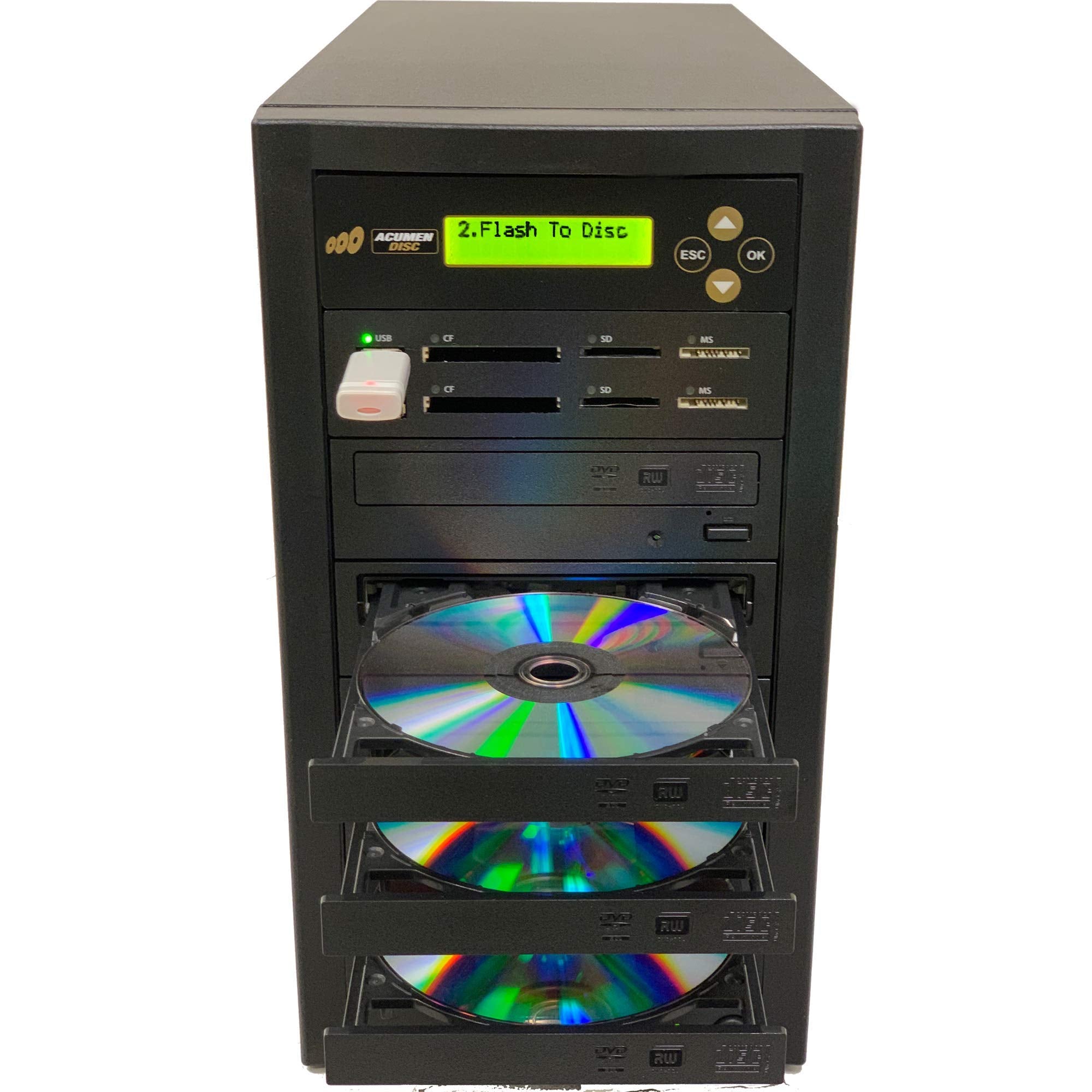 Acumen Disc 1 To 1 Crossover Blu Ray Dvd Disc Duplicator & Bi Directional Multimedia Flash Memory Copier (Cf Sd Ms Usb) / Media