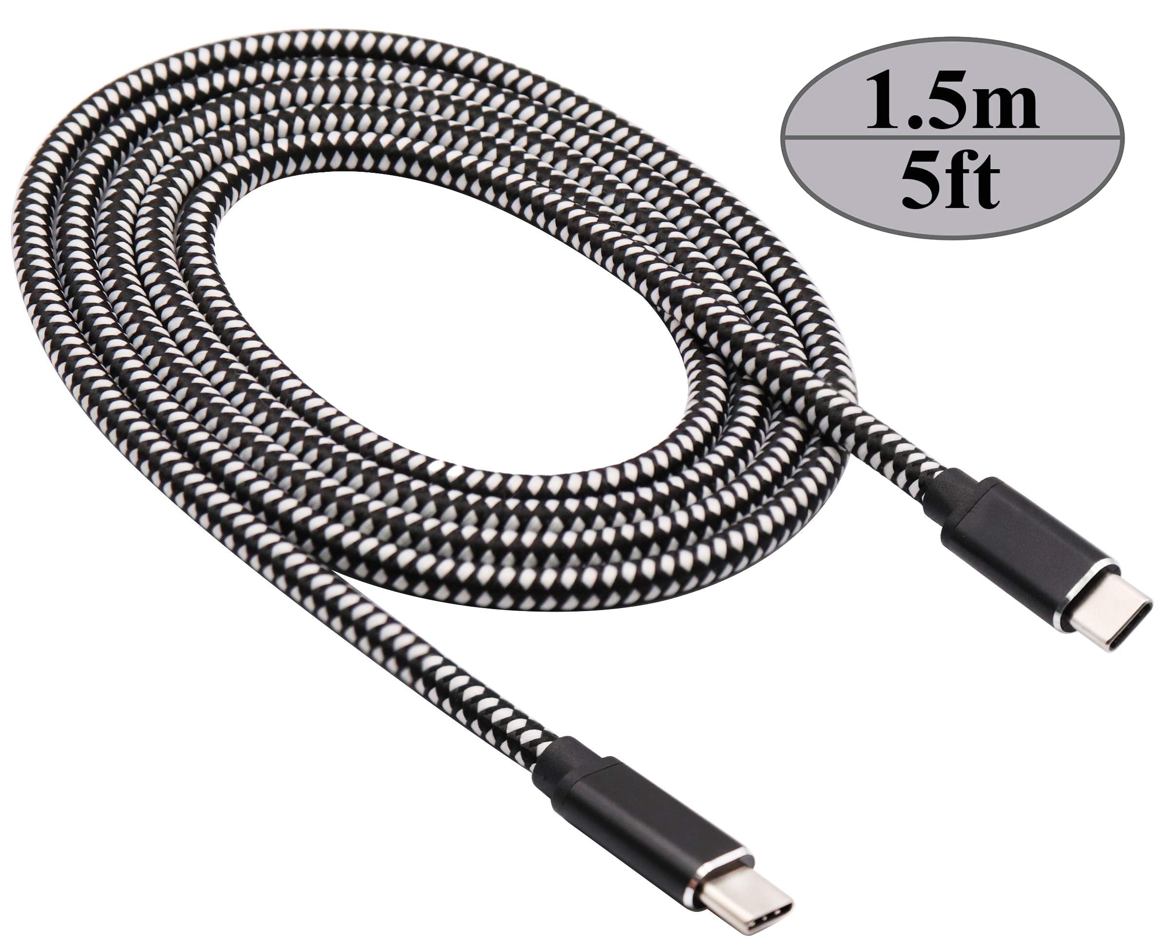 Aaotokk 100W Type C 3.1 Cable Usb-C 3.1 Male Gen 2 (10Gbps) Connector Extension Cable (20V 5A), Supports Charging, Data, Audio,