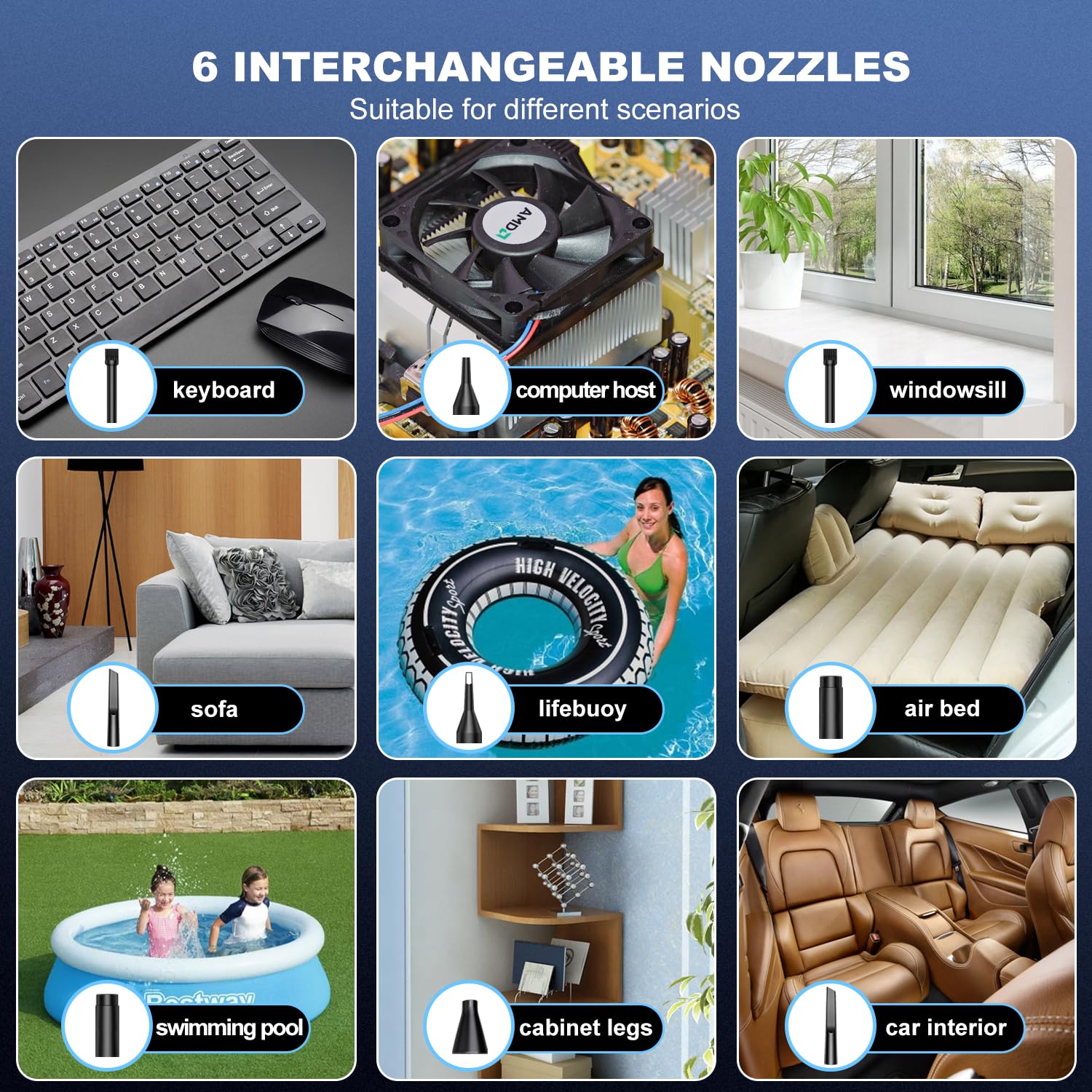 Dowylik Compressed Air Duster, 150000Rpm Stepless Speed Electric Air Duster Mini Air Duster Keyboard Cleaner, Rechargeable Good