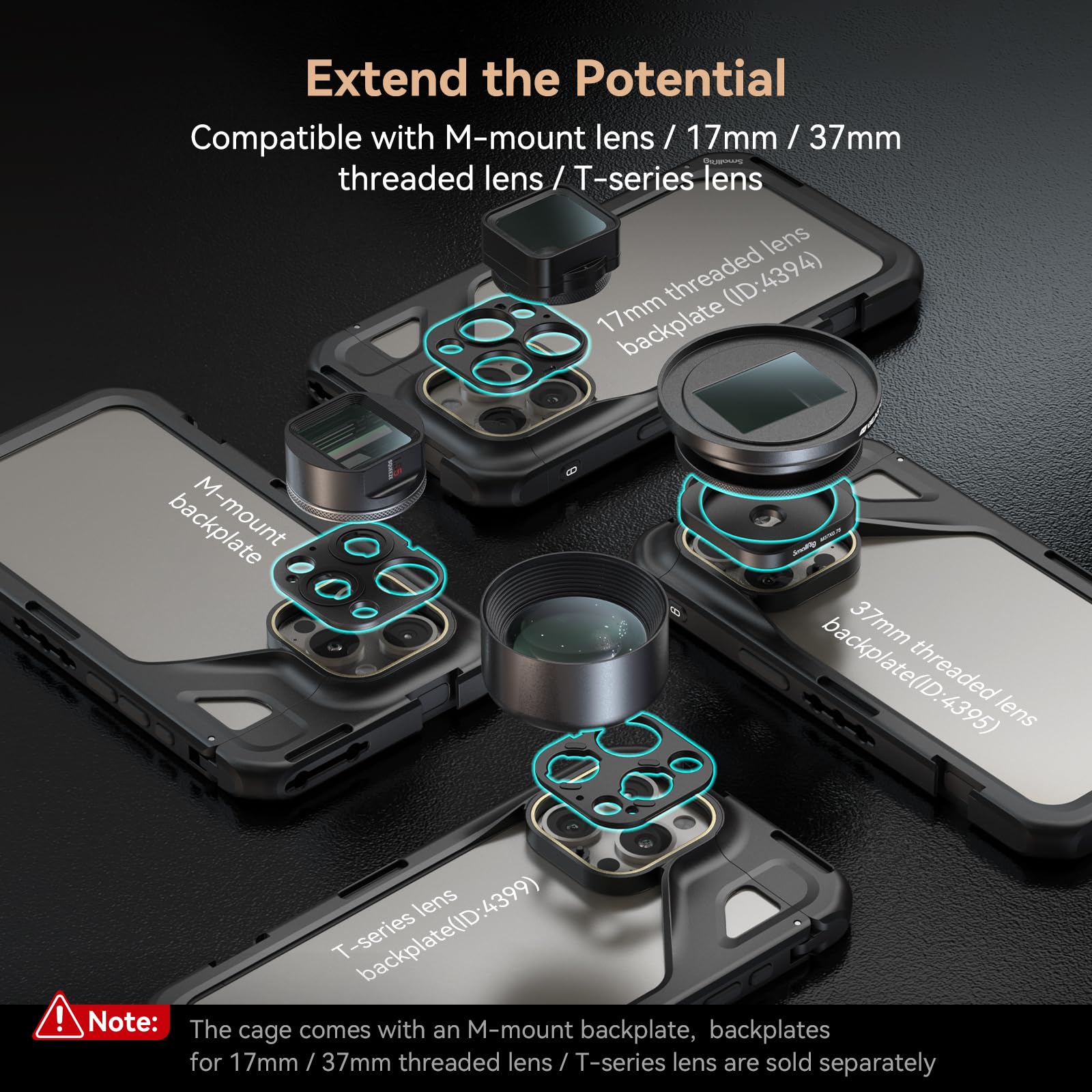 Smallrig Dual Handheld Phone Cage Kit For Iphone 15 Pro Max, Mobile Video Rig Cage Kit With Wireless Quick Release Dual Handles