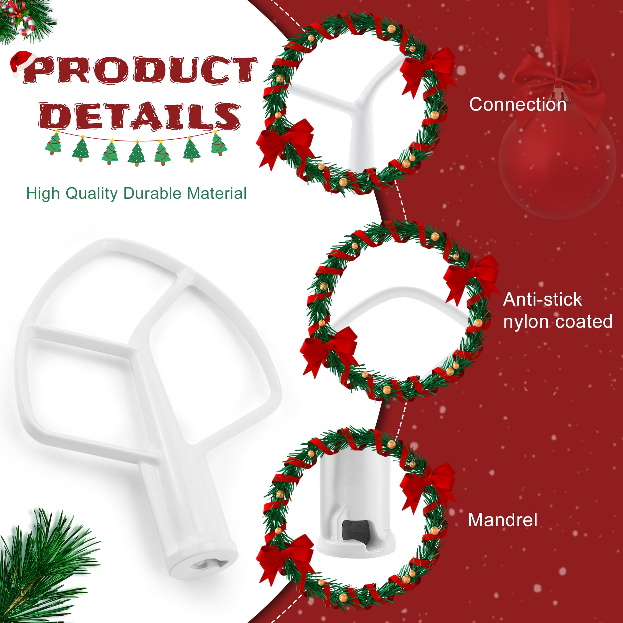 K5Ab K5Ss Flat Beater Replacement/K5Ab K5Ss Coated Flat Beater For 5 Qt Bowl Lift Stand Mixers Of 9707670 W10807813 Ps983355 Ap3