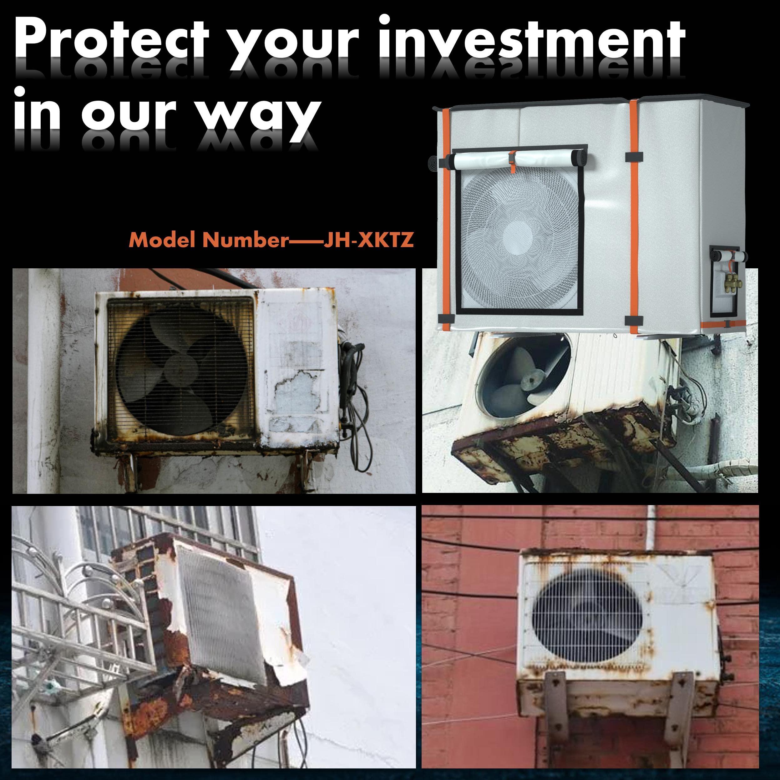 Jiahoo Air Conditioner Cover, Outdoor Mini Split Cover For Air Conditioner Outside Unit, Can Be Used In Air Conditioner Operatio