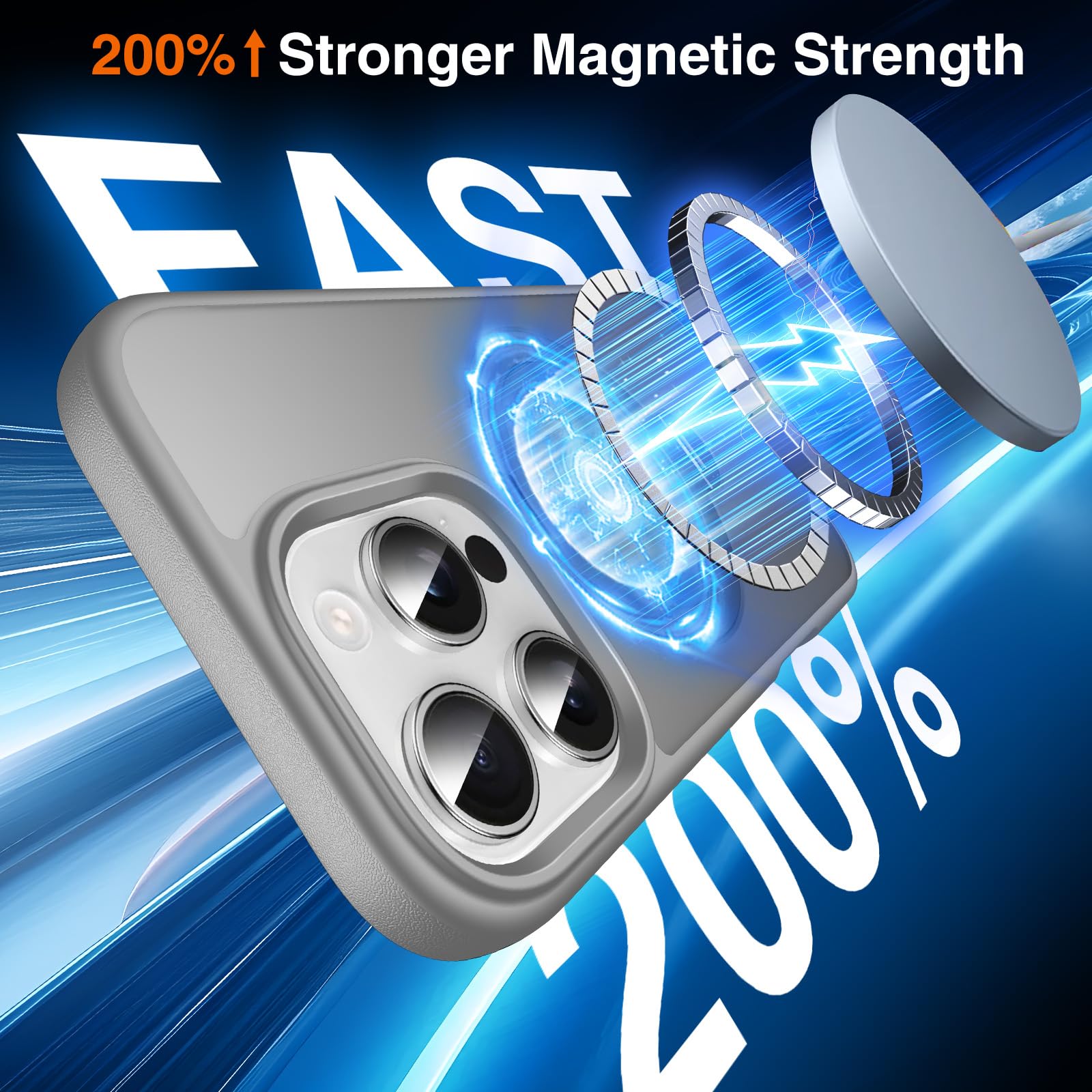 Chicfun 360 O-Ring Magstander For Iphone 16 Pro Max Case With Magnetic Kickstand Ring Holder [Compatible With Magsafe][360Rotate