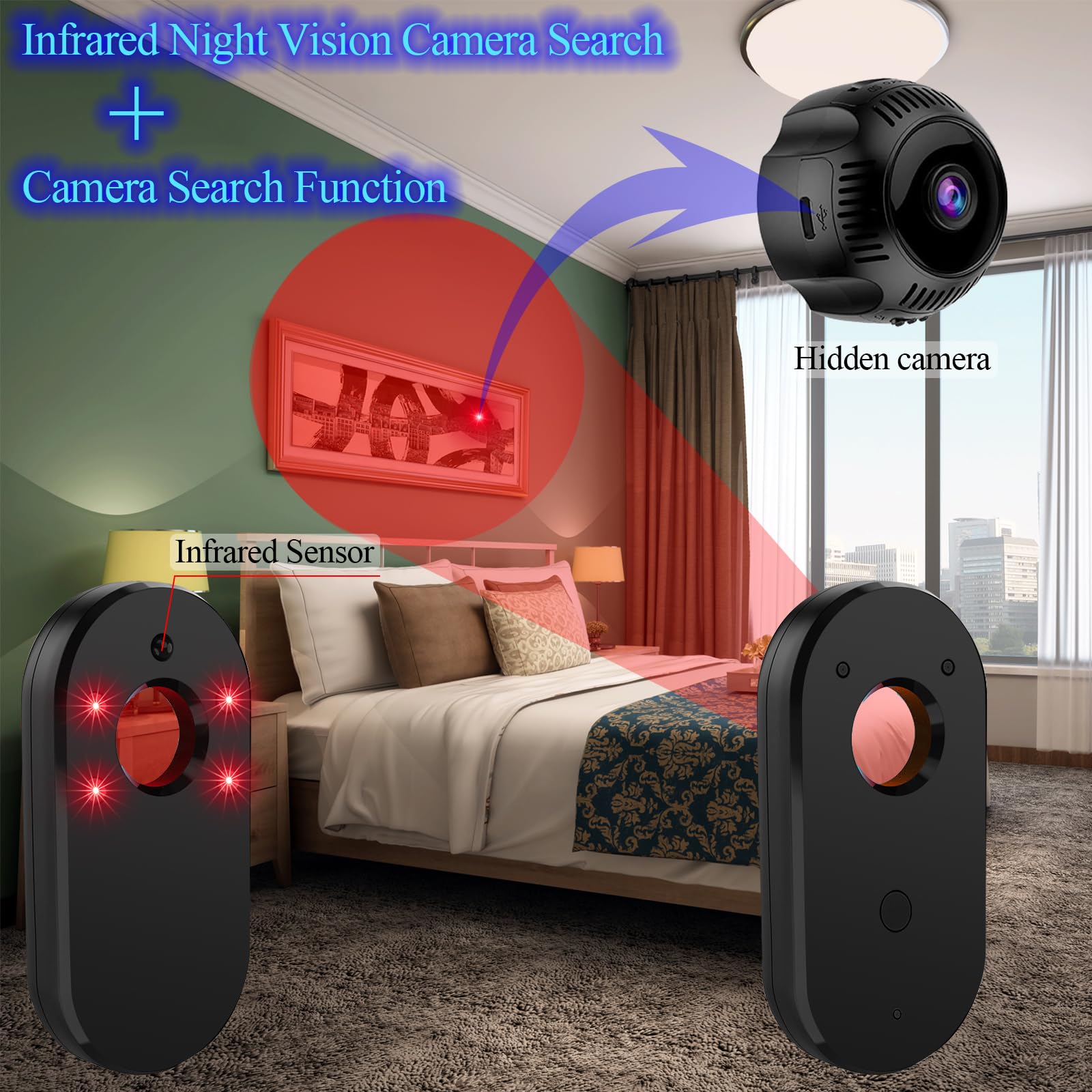 Keulgoul Camera Detector Camera Finder Protect Your Privacy For Hotels Car Office Home Travel