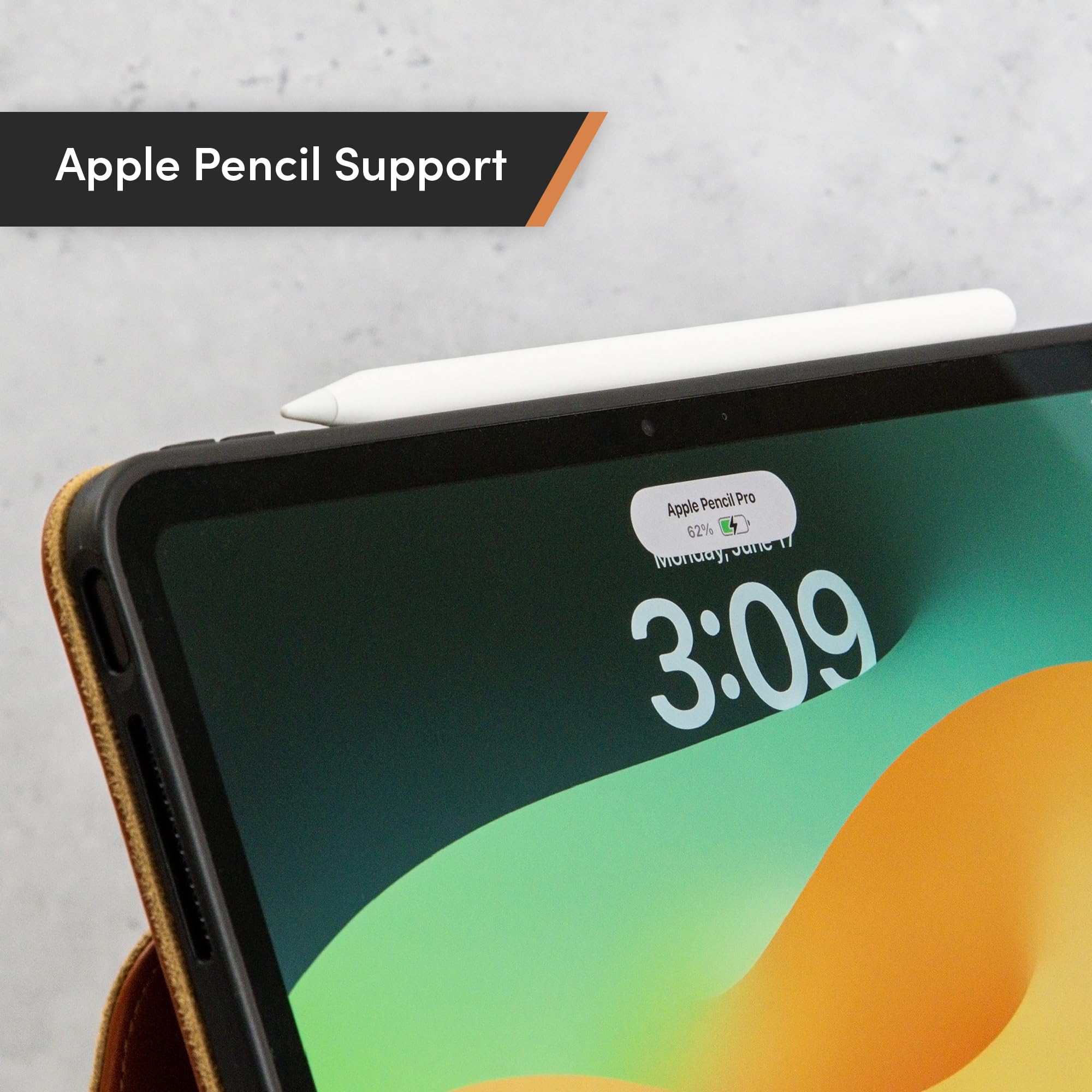 Casemade Real Leather Case Compatible With Ipad Pro 11    M4 (2024)   Full Grain Leather Cover, Auto Sleep/Wake, Dual Stand Posi