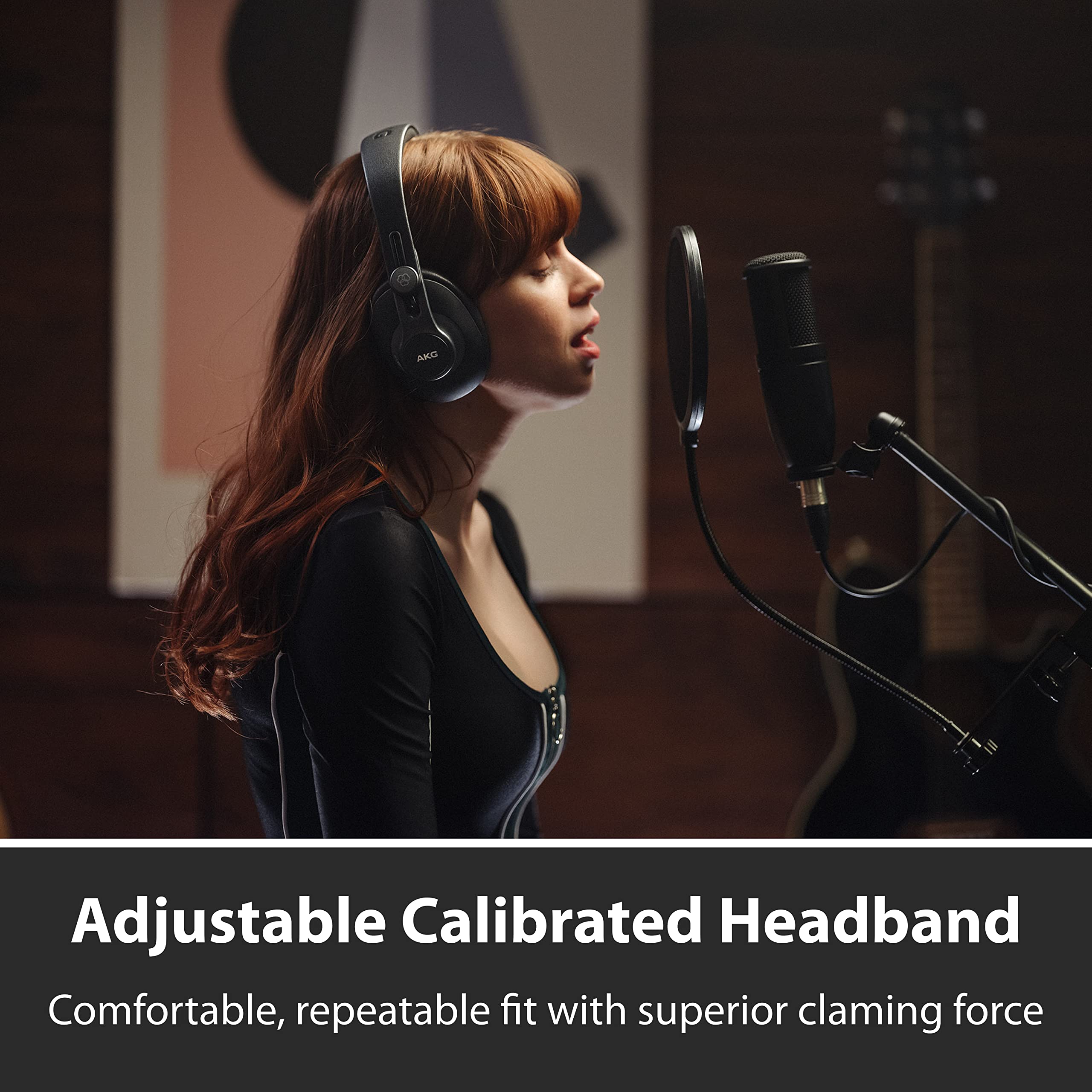 Akg K371 Closed Over Ear Studio Folding Headphones   Black