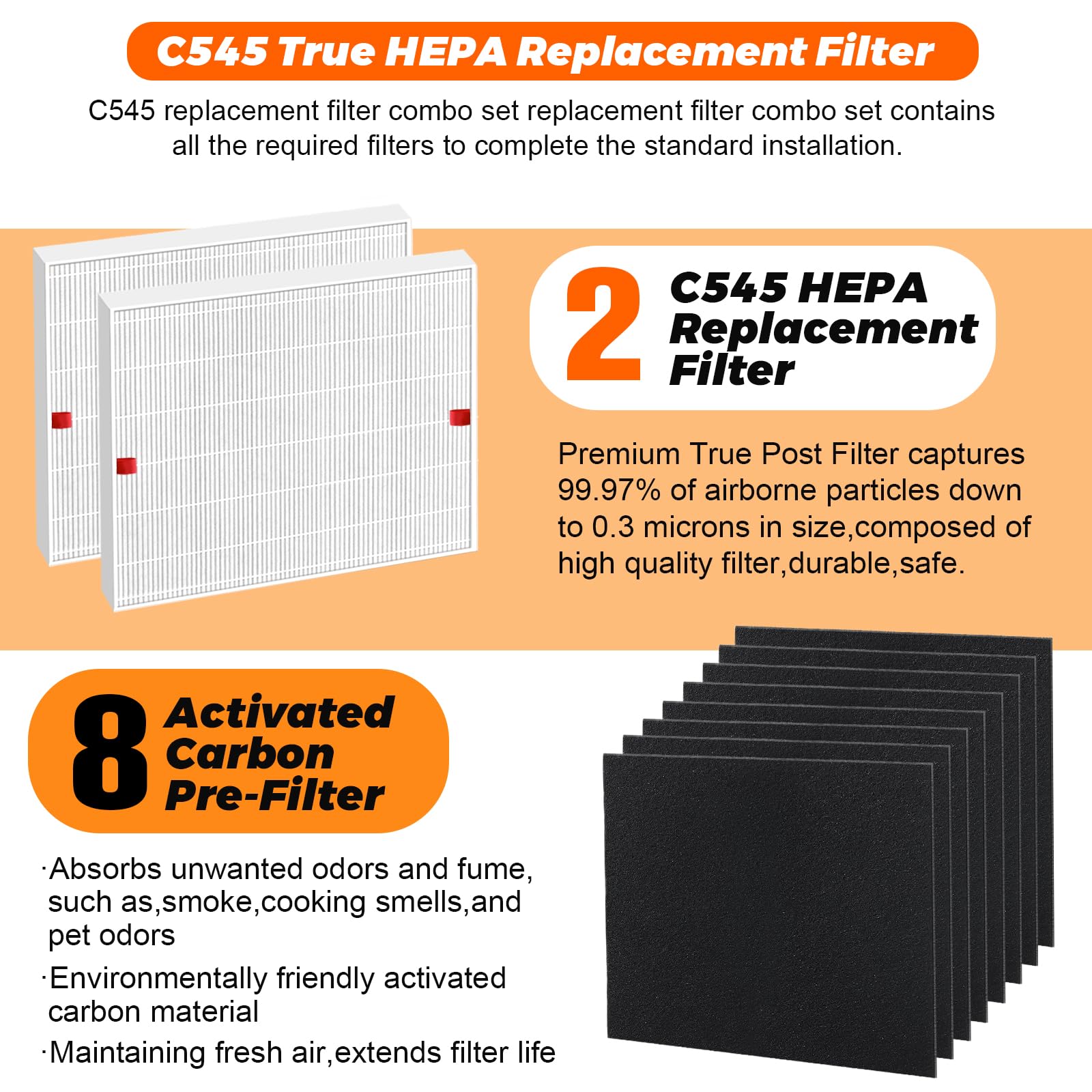 C545 Hepa Replacement Filter S For Winix C545 Air Purifier By Blutoget   Winix C545 Replacement Filter Replaces Winix S Filter 1