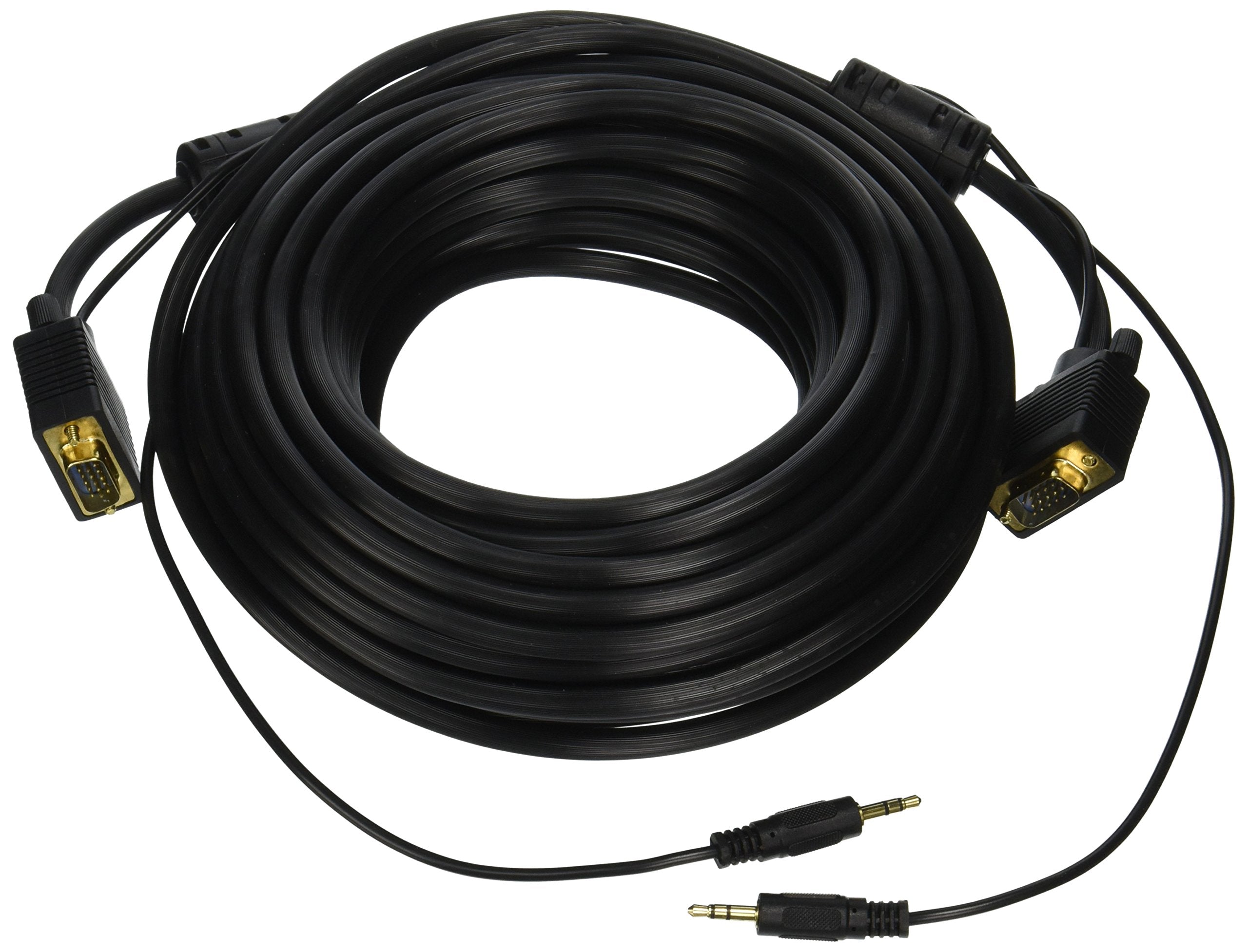 C&E 50Ft Audio Svga Premium Vga/Svga/Xga/Sxga/Uxga Hd15 Monitor Projector Cable