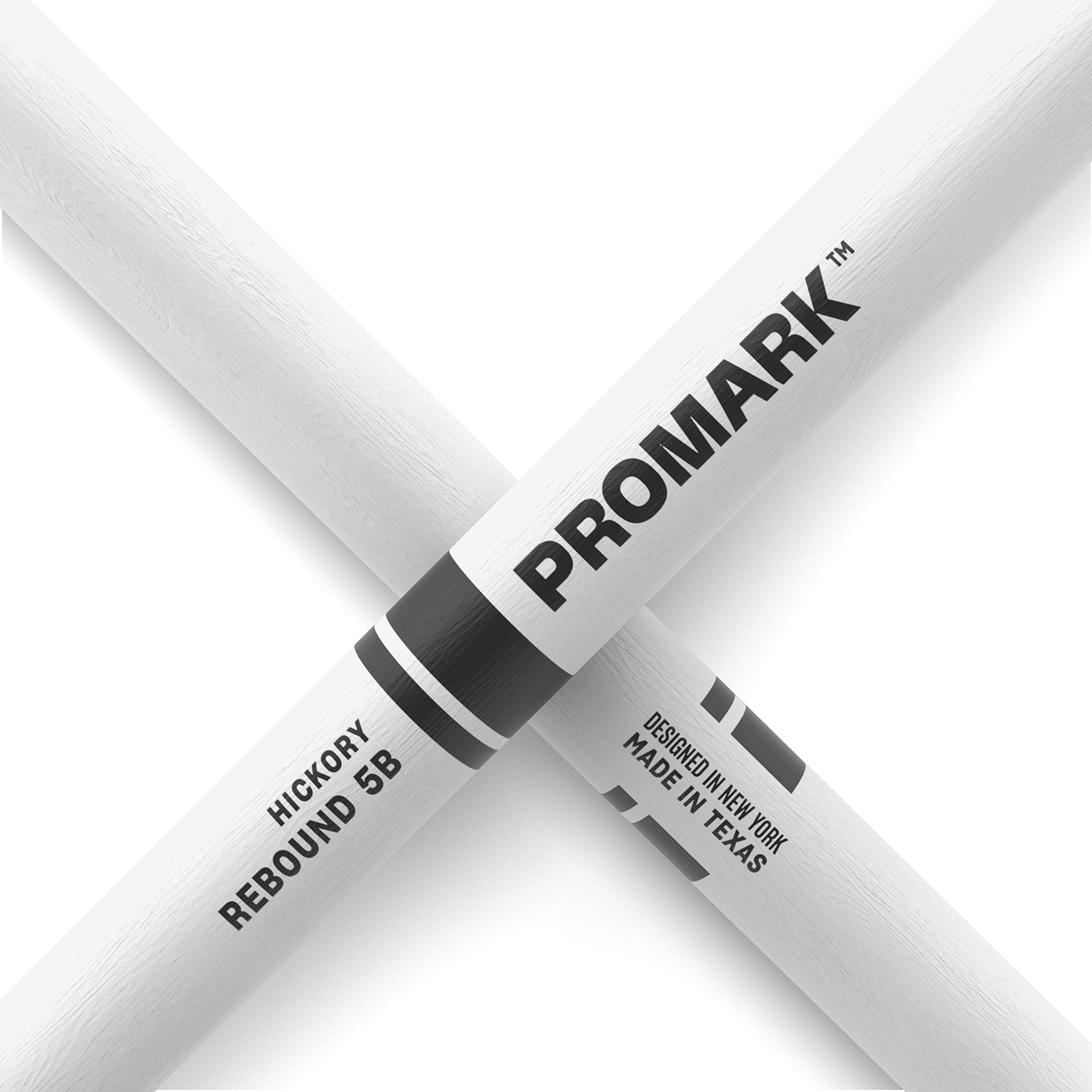 Promark American Hickory Rebound 5B Drumsticks, Acorn Tip, White   Single Pair