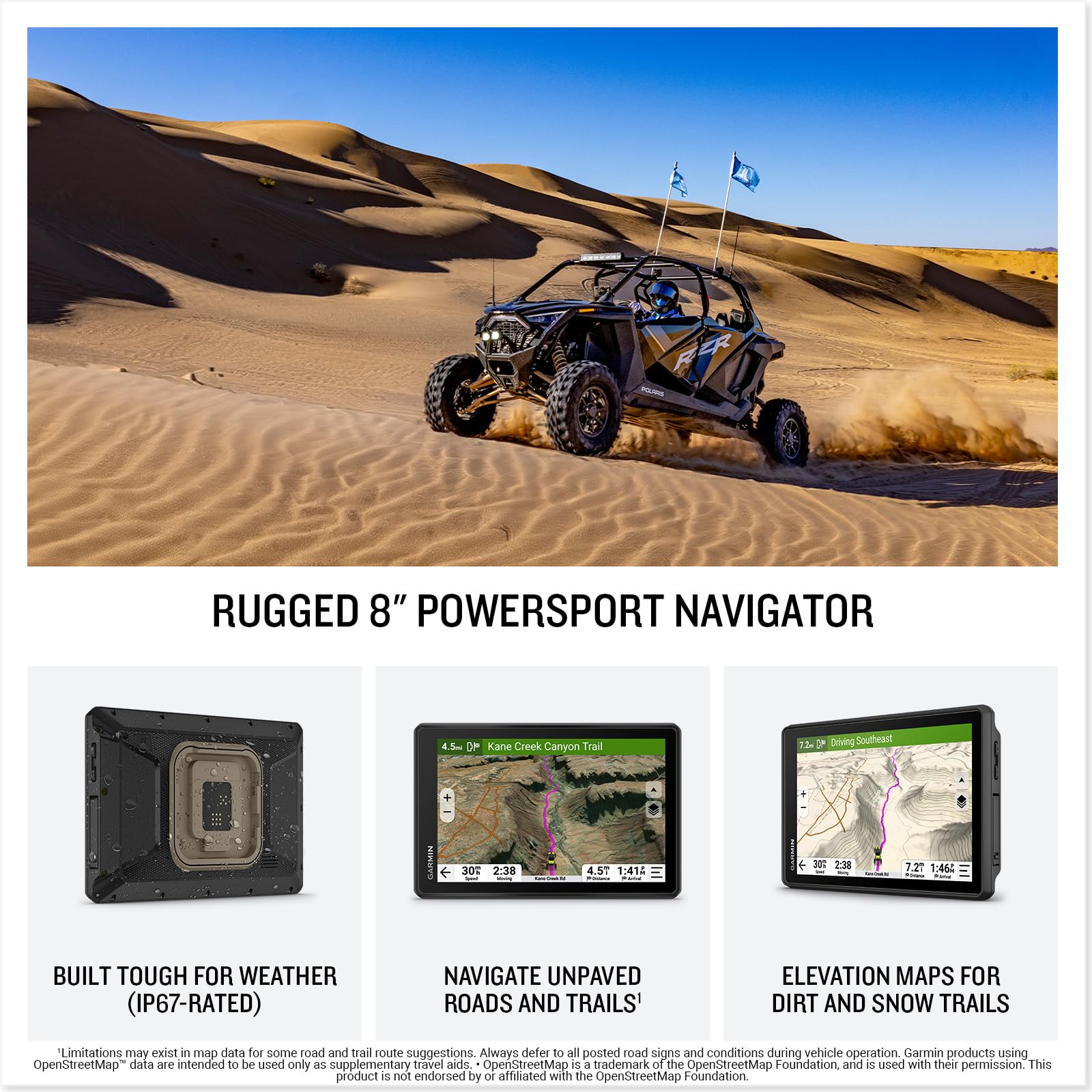 Garmin Tread 2 - Sxs Edition, Rugged 8-Inch Powersport Navigator For Thrilling Off-Road Rides