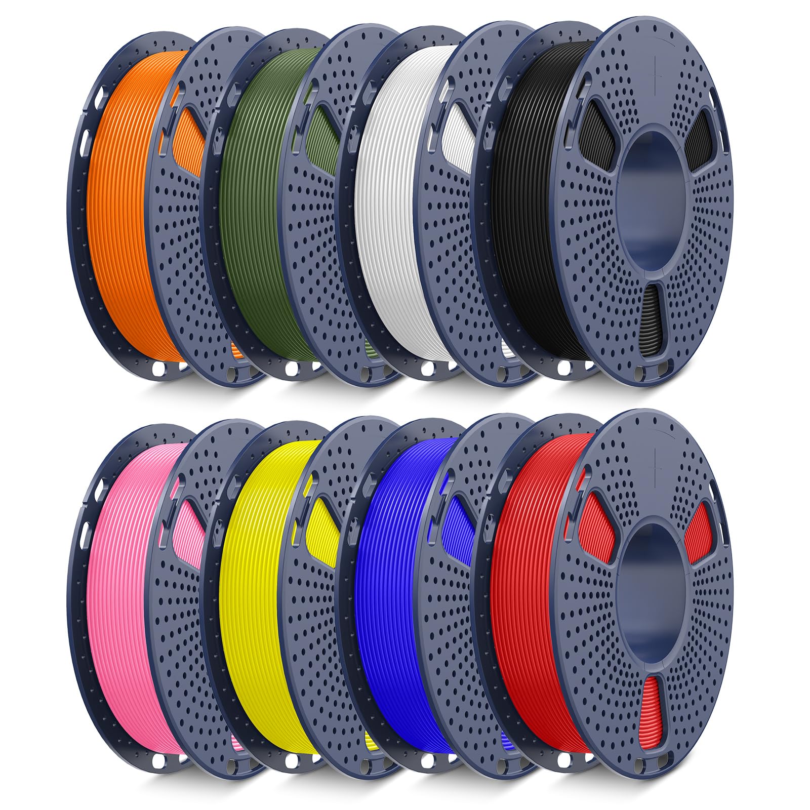 JAYO Rapid PLA 3D Printer Filament Bundle 2KG, High Speed PLA Filament 1.75mm 50mm/s - 600mm/s Print Range, 8 Pack 250g Spool Fi