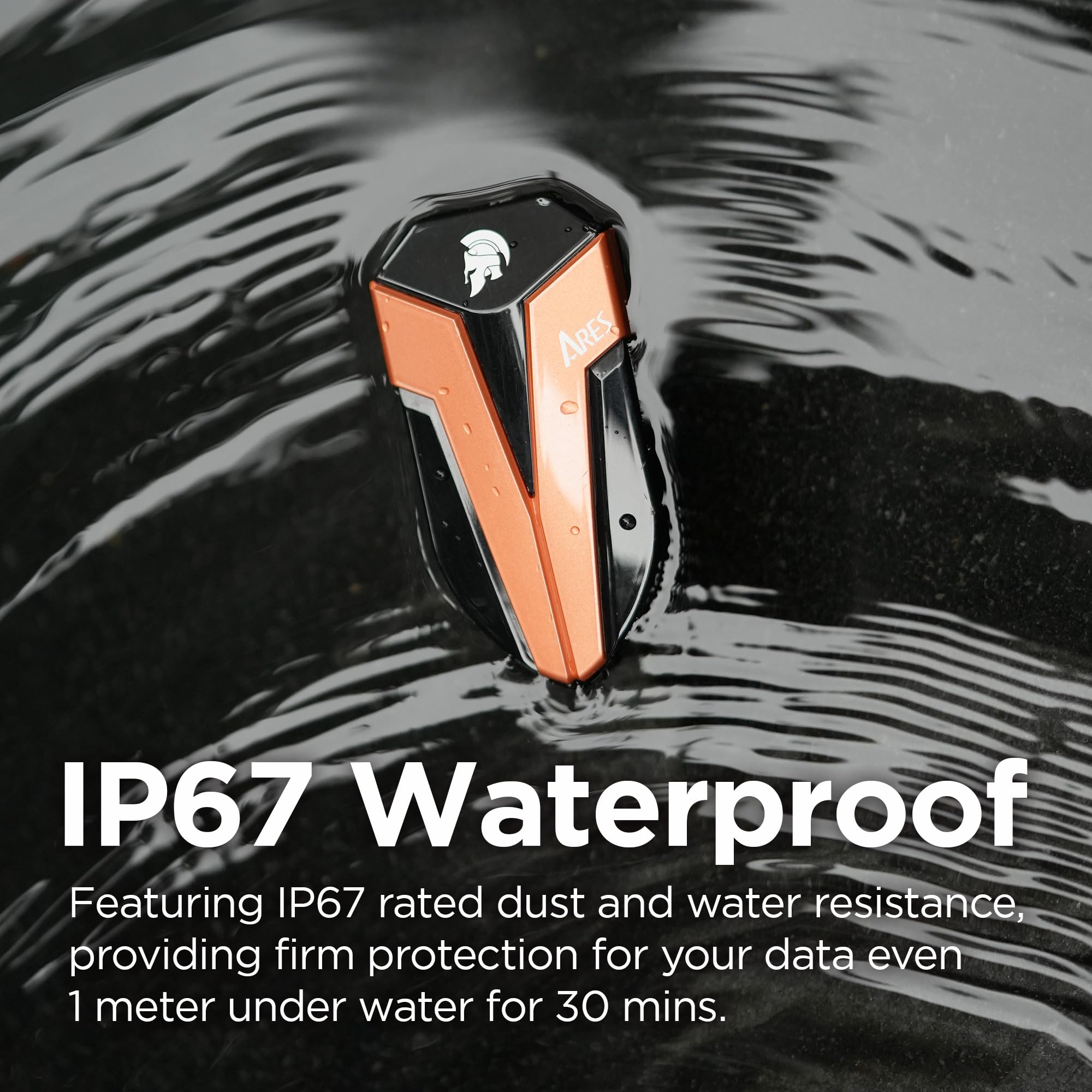 Dato 4Tb External Ssd, Ares Amber Shield Portable Ssd W/Led, Up To 1600/1500 Mb/S, Otg Supported, Waterproof Usb 3.2 Gen 2X2 Typ