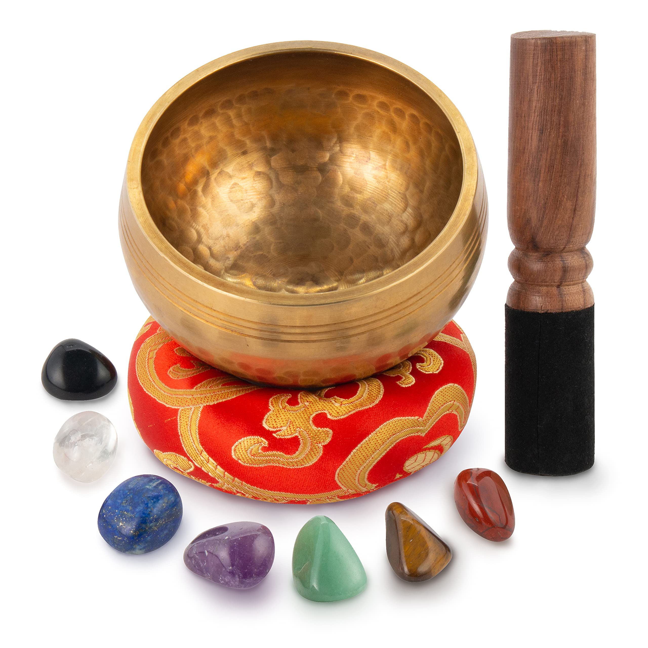 Tibetan Singing Bowl Set   Easy To Play For Beginners   Authentic Handcrafted Mindfulness Meditation Holistic Sound Bowl 7 Chakr