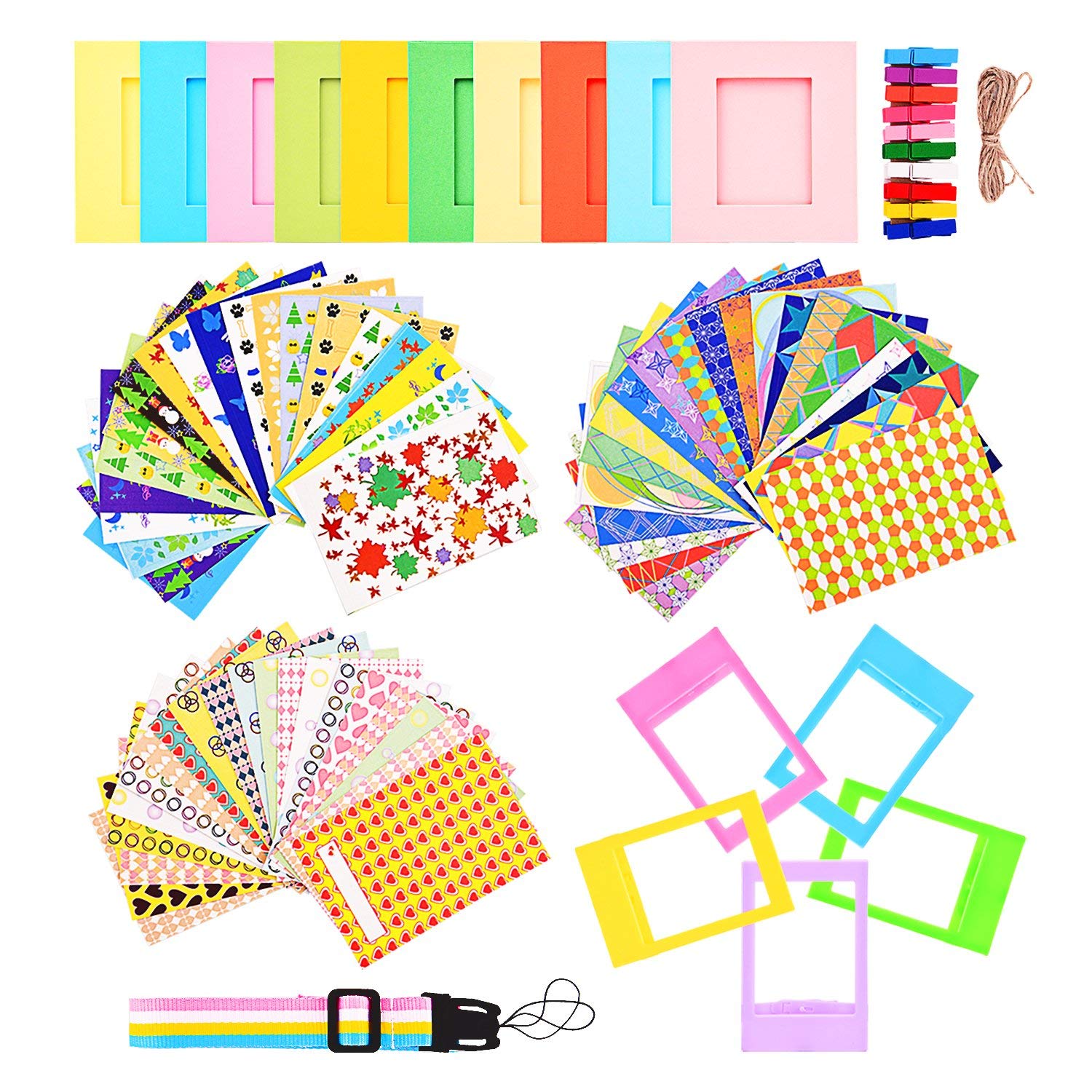 Sunmns Colorful Bundle Set Accessories Compatible with Fujifilm Instax Mini 12 11 9 8 90 70 Camera, Accessory Include Film Stick