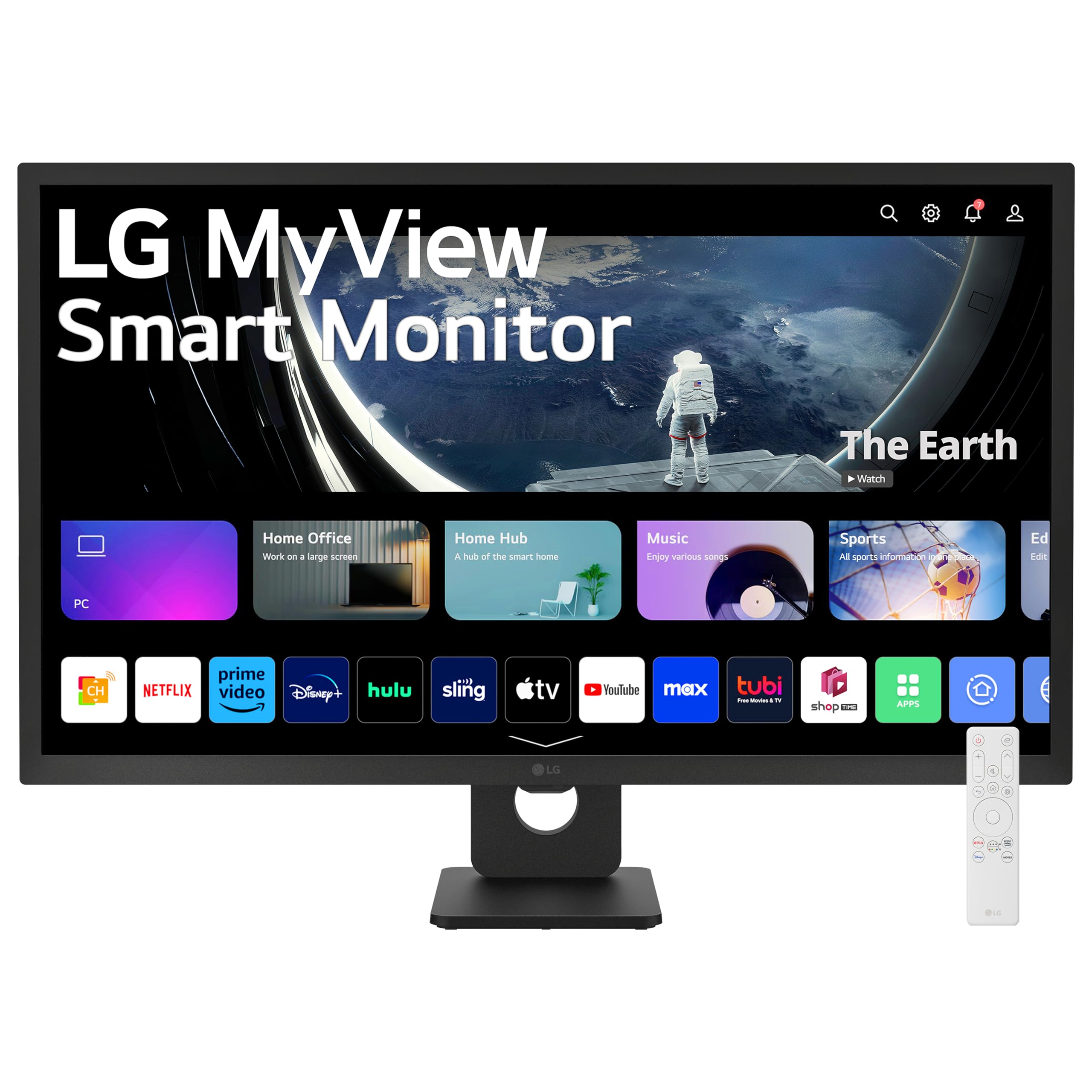 Lg 32Sr50F B Myview Smart Monitor 32 Inch Fhd (1920X1080) Ips Display, Webos 23, Hdr 10, X2 Built In Speakers, Airplay 2, Screen