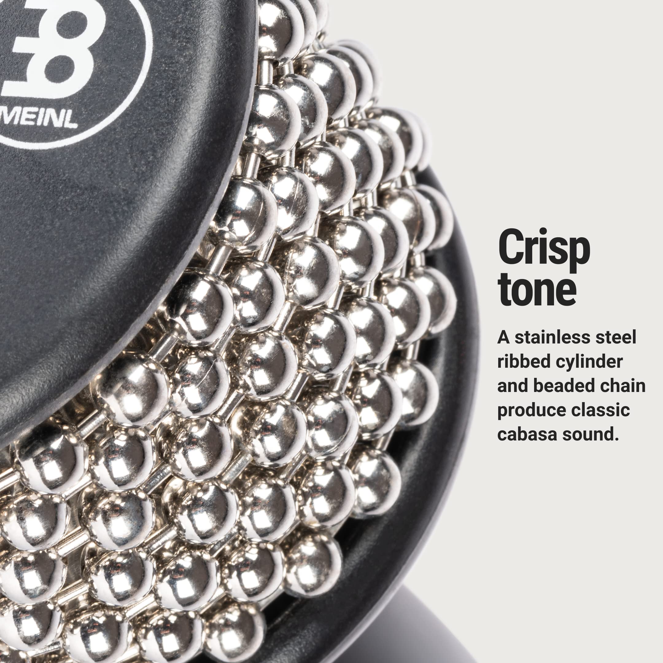 Meinl Percussion Turbo Cabasa Instrument With Sound Ports For Extra Projection And Stainless Steel Cylinder, 2 Year Warranty (Pca5Bk Xs)