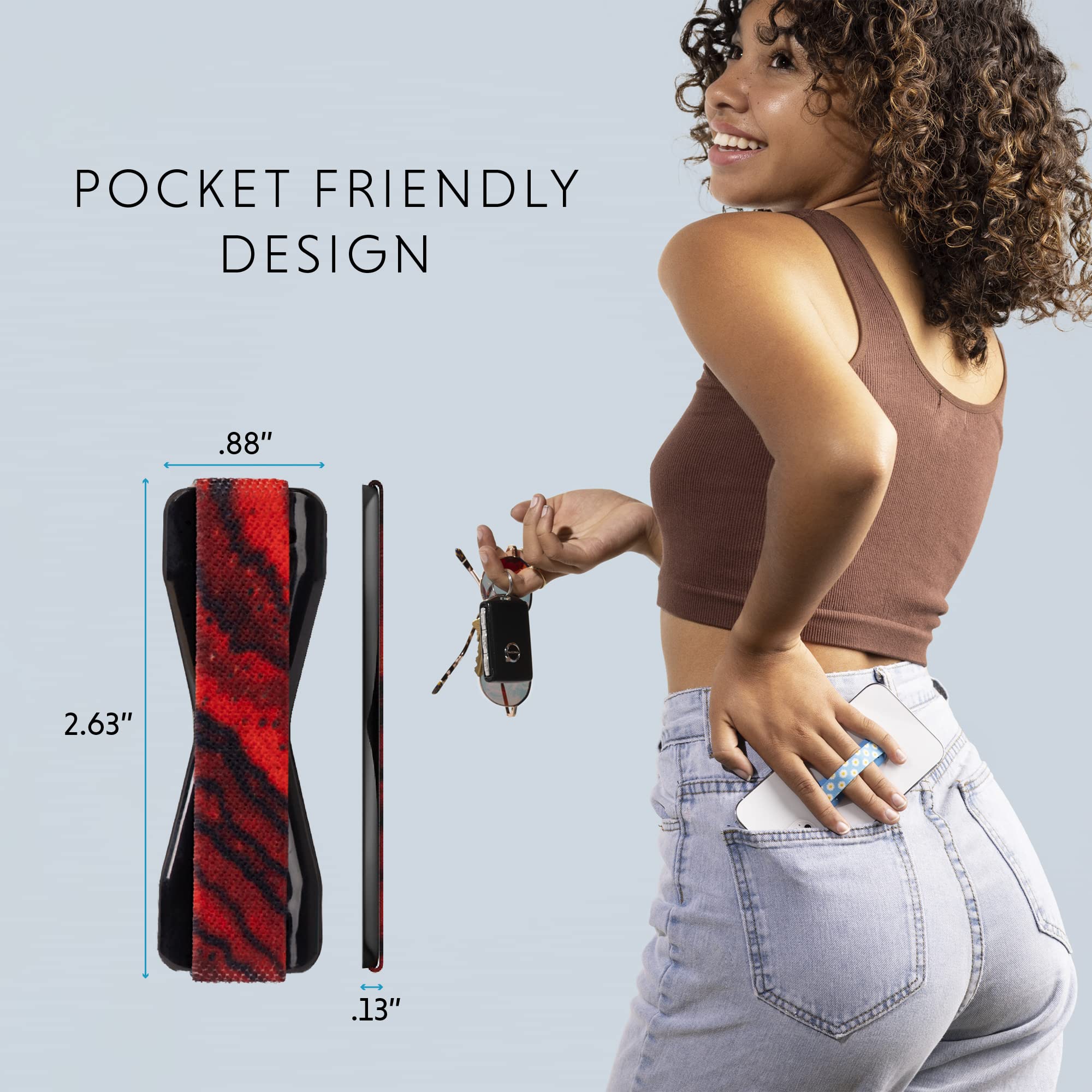 Lovehandle Universal Phone Grip For Smartphones & Mini Tablets - Phone Holder For Hand - Wireless Charging Compatible - Made In