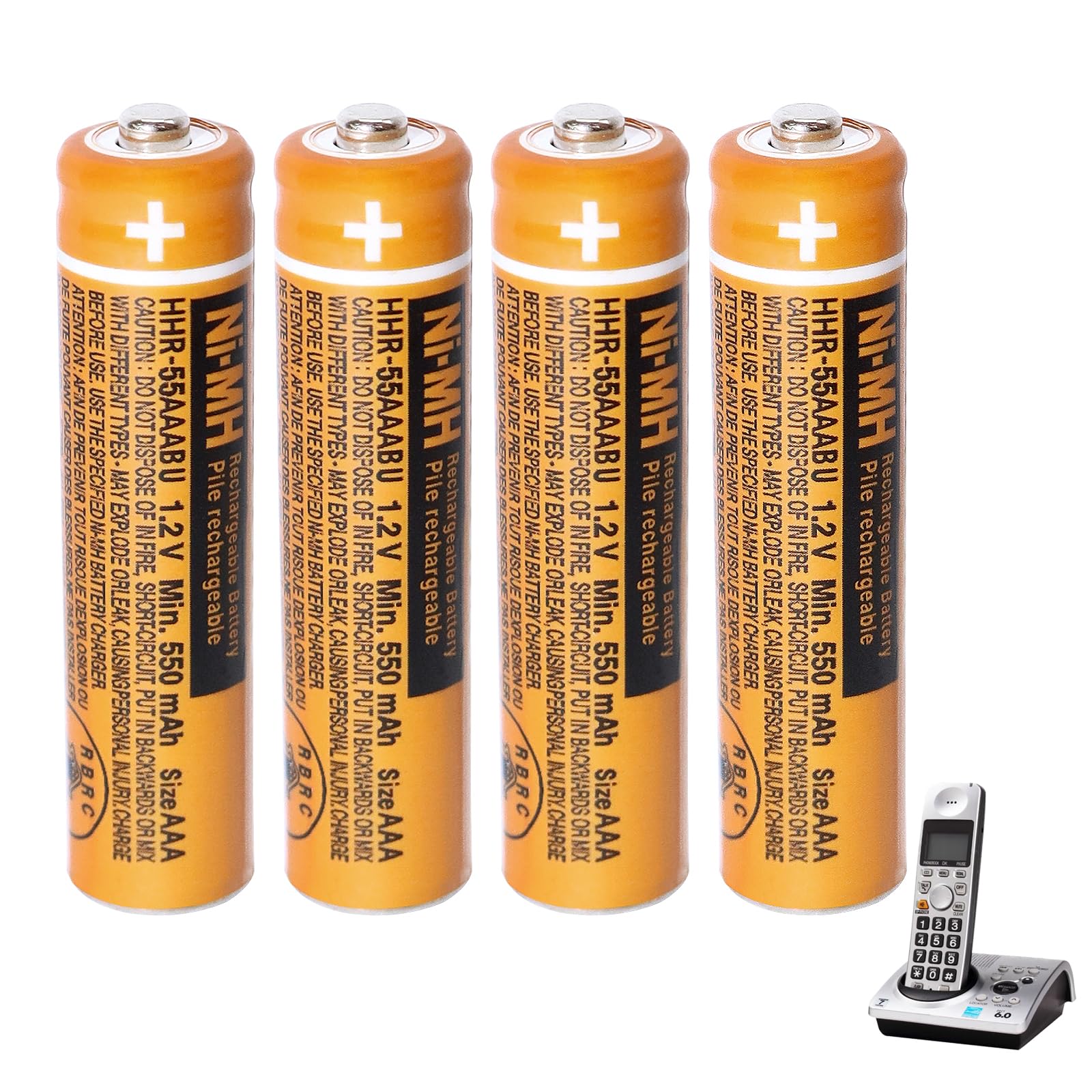 Cucesh Ni Mh Aaa Rechargeable Battery 1.2V 550Mah Rechargeable Aaa Batteries For Panasonic Cordless Phones (6)