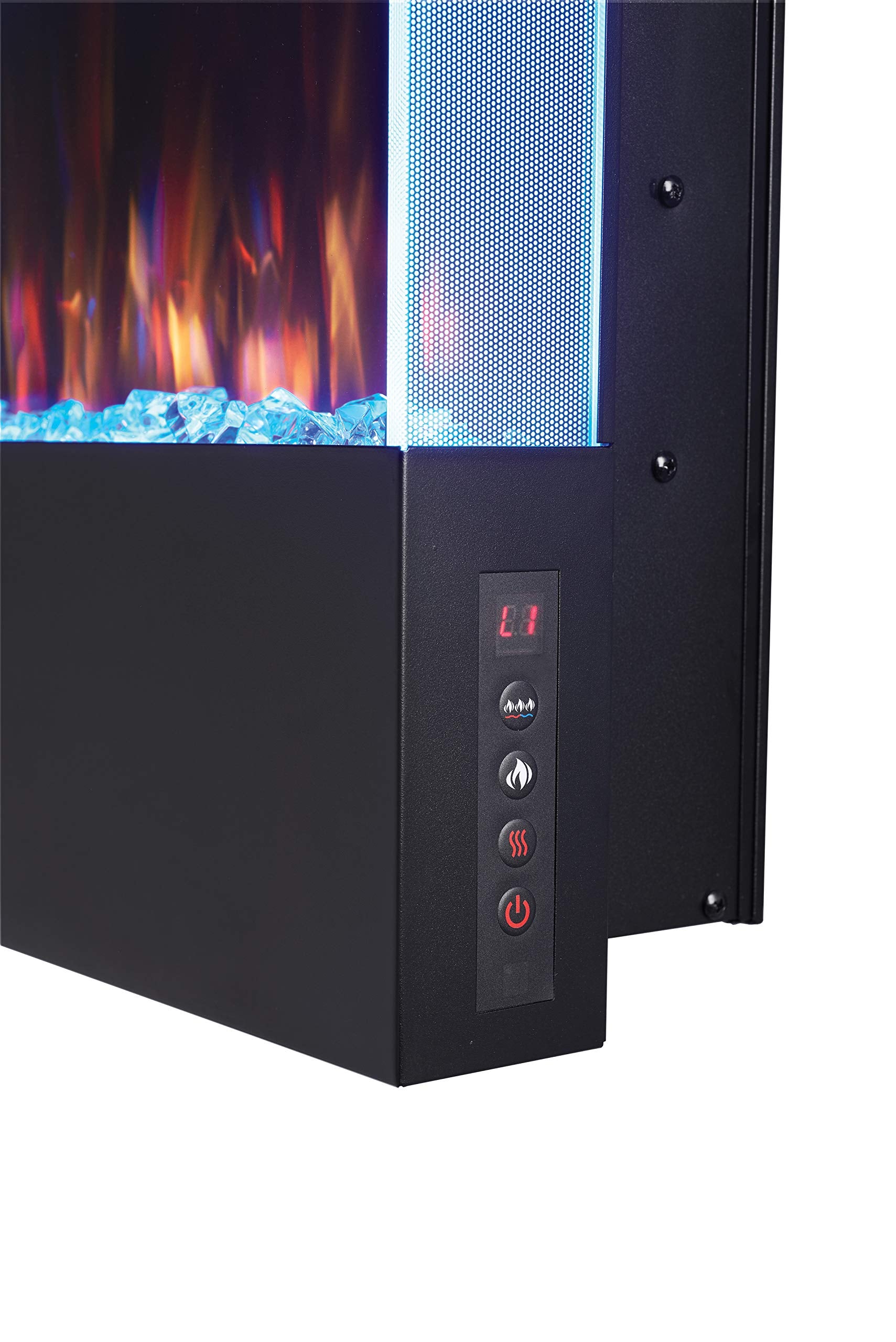 Napoleon Allure 38 Inch Vertical Wall Mount Electric Fireplace   Black, Nefvc38H