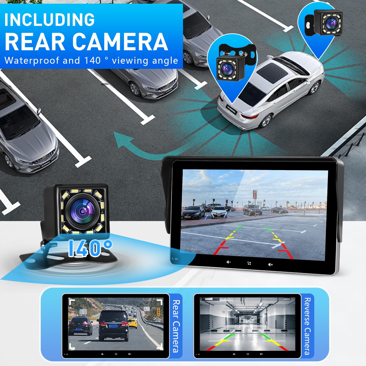 Carplay Screen For Car, 7 Inches Car Play Screen With 1080P Backup Camera, Apple Carplay And Android Auto Automatic Multimedia P