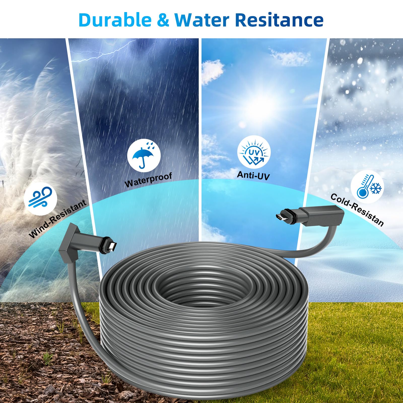 Standard Actuated Starlink Cable 75Ft/23M For Starlink Rectangular Satellite V2 Replacement Cable Starlink Internet Kit For Sate
