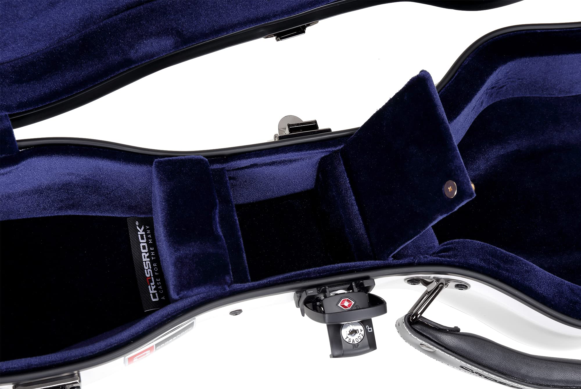 Crossrock Deluxe Fiberglass Concert Ukulele Case With Tsa Lock, White (Crf2020Cuwt)