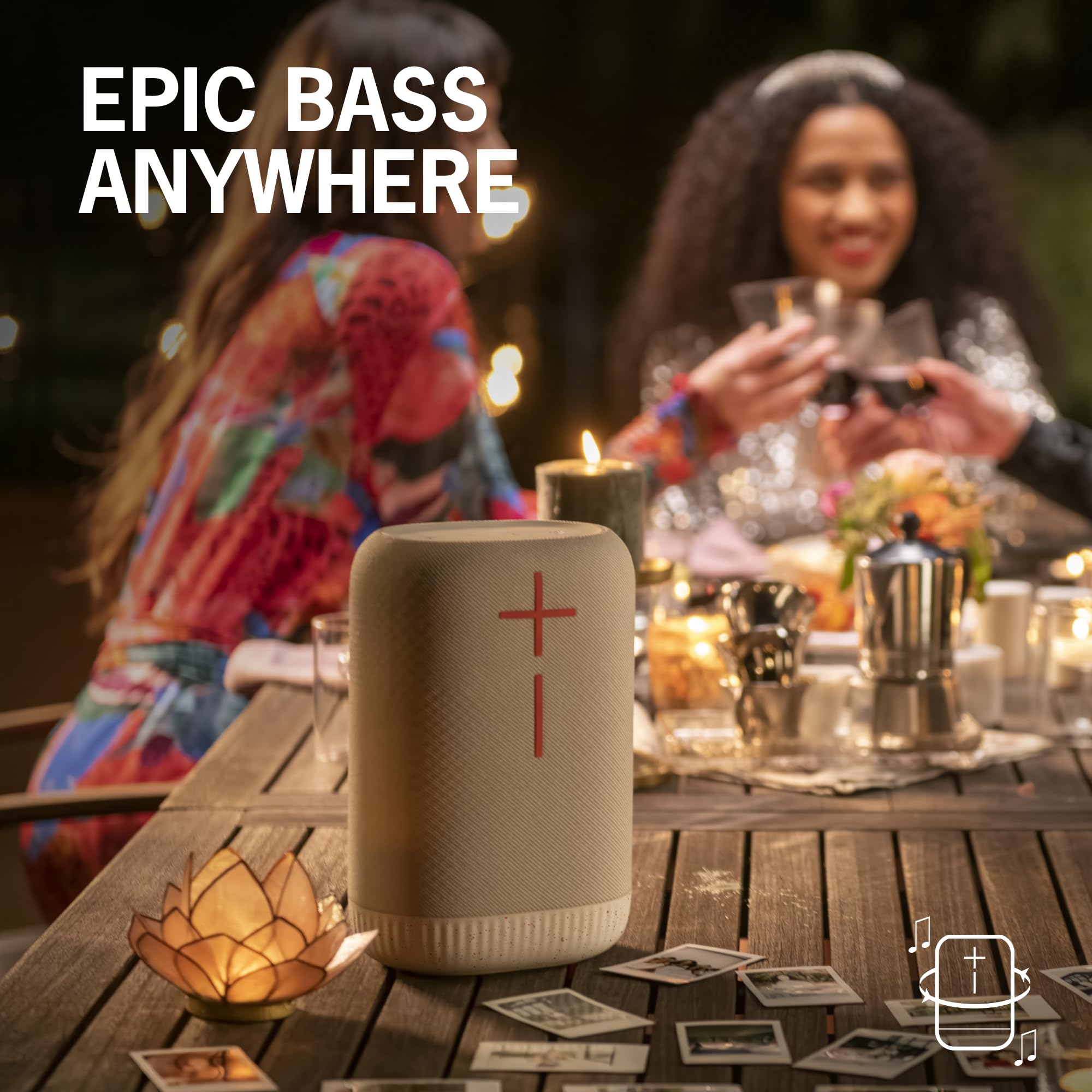 Ultimate Ears Epicboom, Portable Wireless Bluetooth Speaker, Big Bass And Immersive, 360 Degree Sound, Adaptive Eq, Ip67 Waterpr