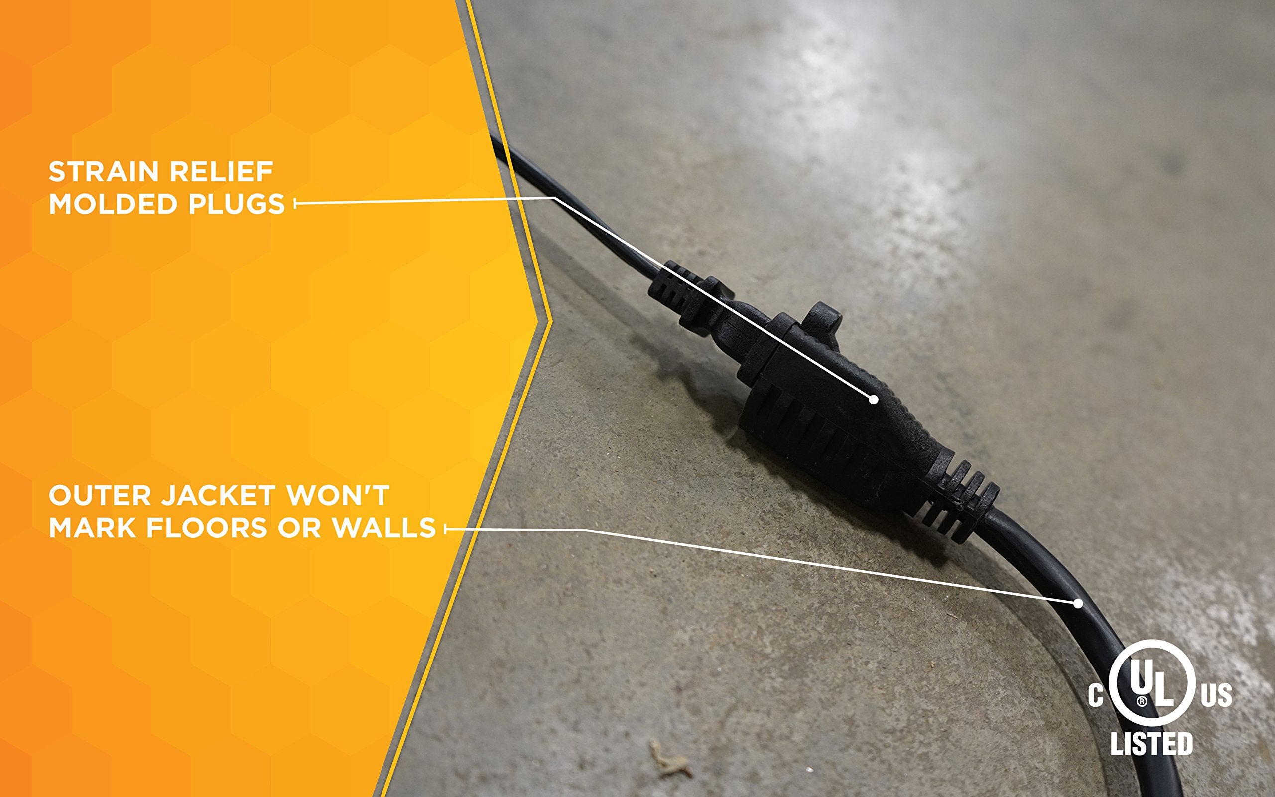 Woods Extension Cord (15 Foot Black)