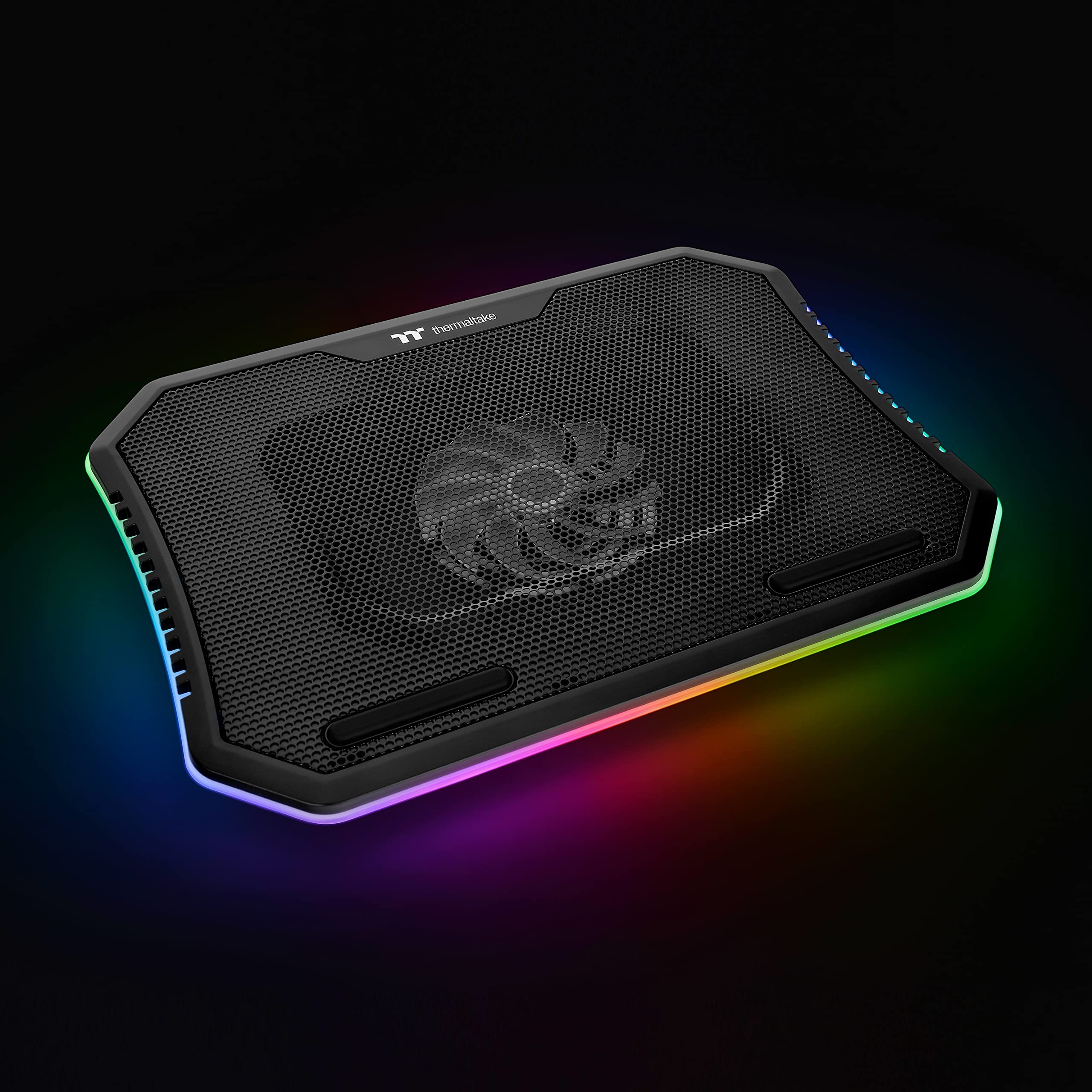 Thermaltake Massive Steel Mesh Panel With 1 X 120Mm Fan, 256 Color Rgb Spectrum, 10-15 Notebook Cooler Cl-N020-Pl12Sw-A