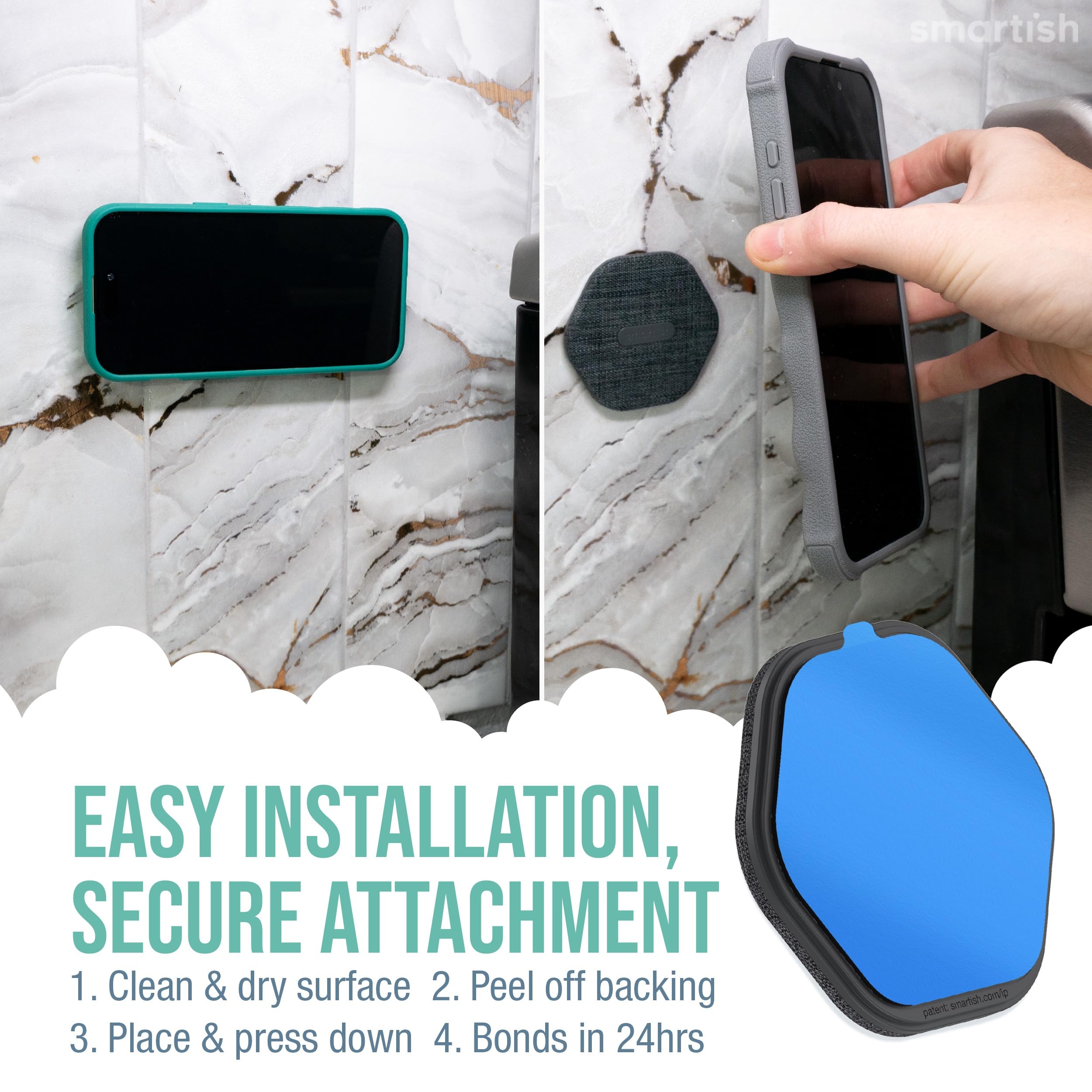 Smartish Magsafe Wall Mount - Mountaineer - Compatible With Apple Iphone 16/15/14/13/12 - Magnetic Stick On Adhesive Phone Holde