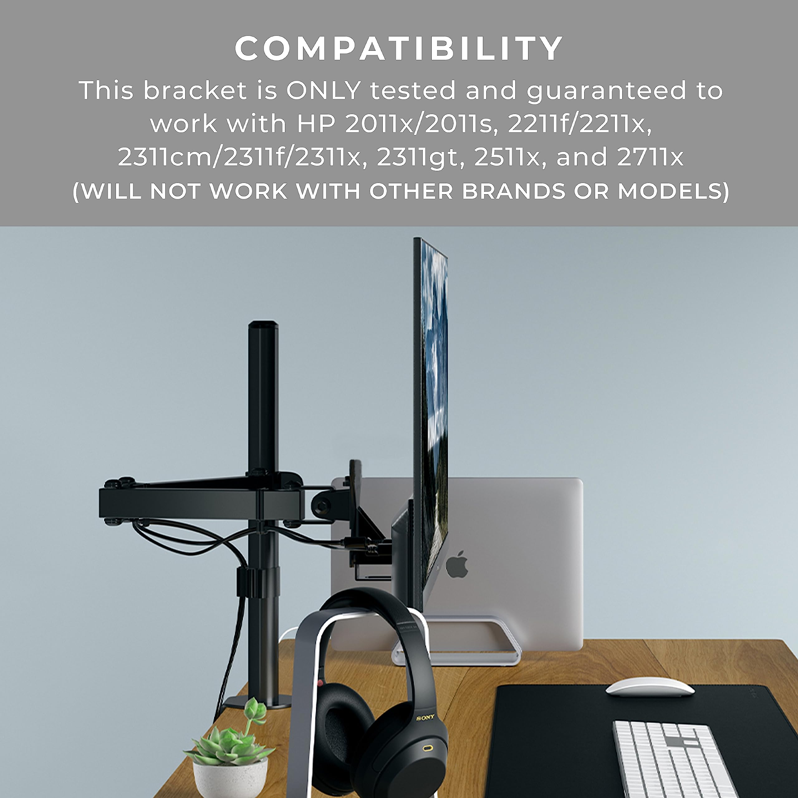 Humancentricvesa Mount Adapter Bracket For Hp Monitors 2011X, 2211X, 2311X, 2511X, 2711X (V3)