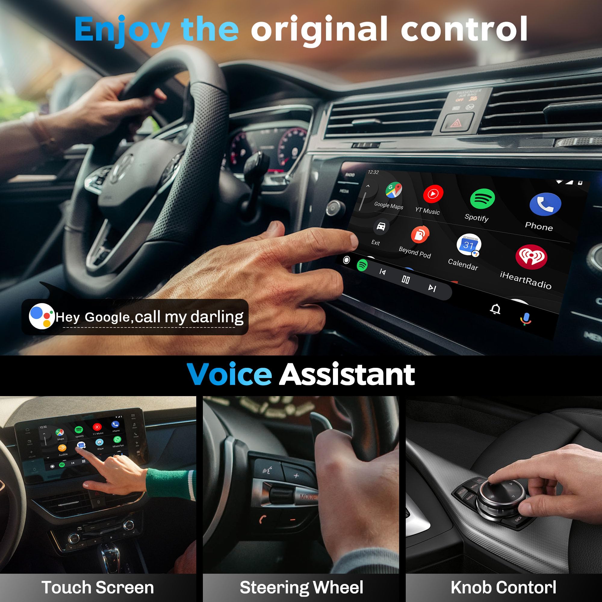 Mmb Mini Android Auto Wireless Adapter, 2024 Newest Android Auto Dongle For Android Phone, Smallest,Plug & Play Converts Wired T