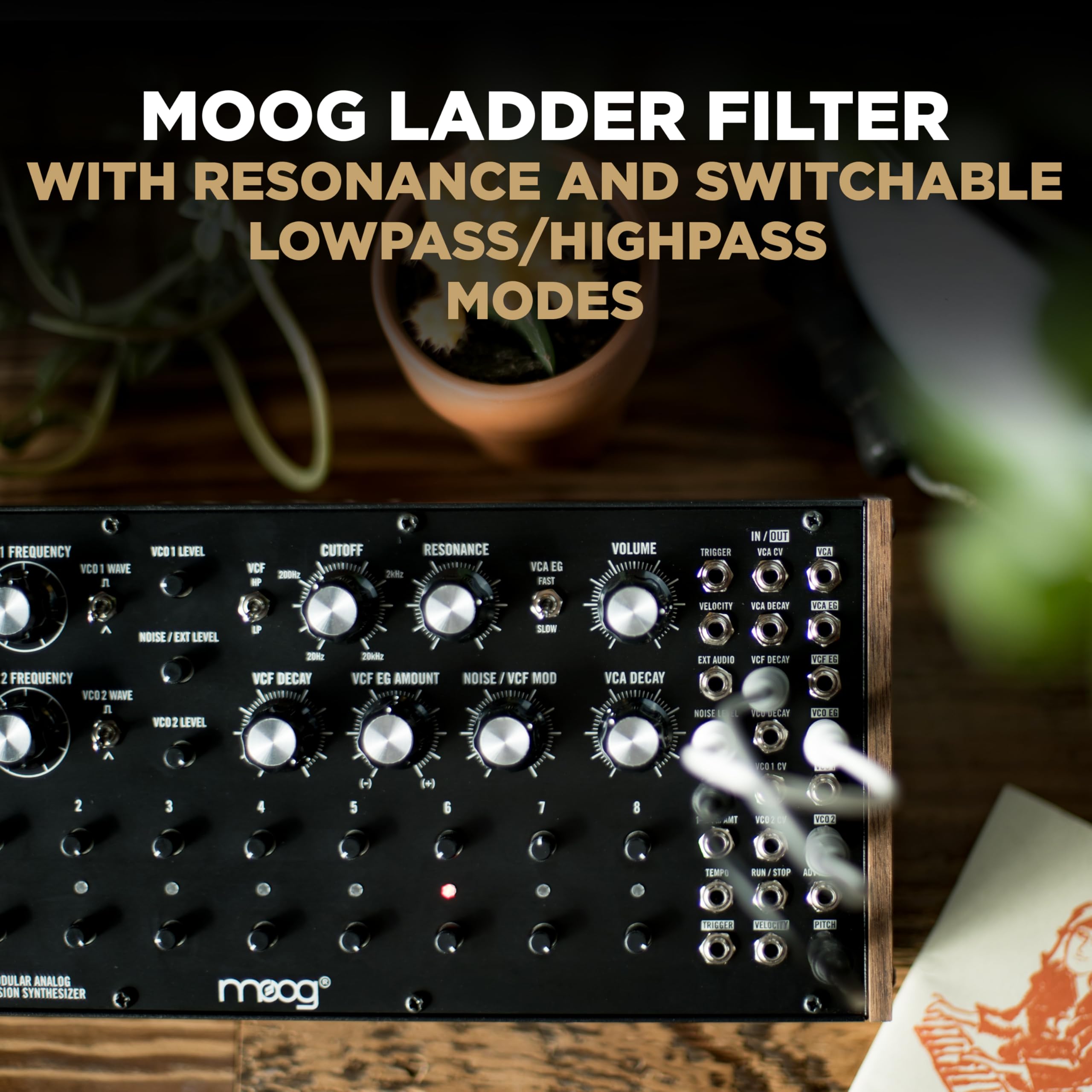Moog Dfam Semi Modular Analog Percussion Synthesizer With 8 Step Sequencer, 24 Point Patch Bay