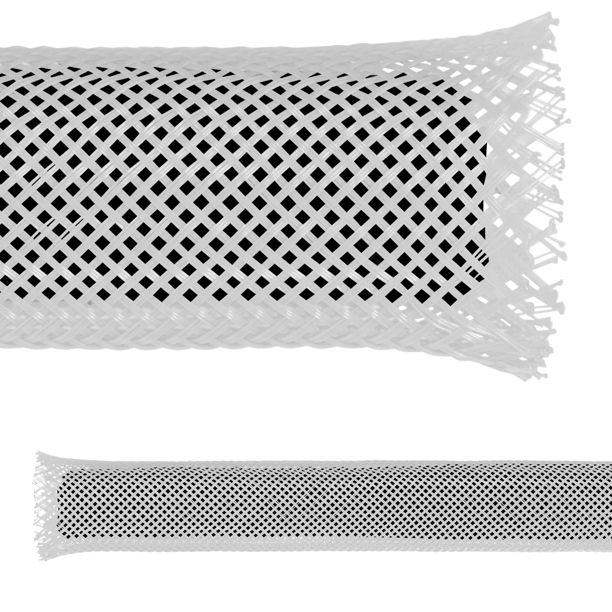 Electriduct 1/4  PET Expandable Braid Sleeving Flame Retardant Flexible Wire Mesh for Cord Management and Cable Protection - 500
