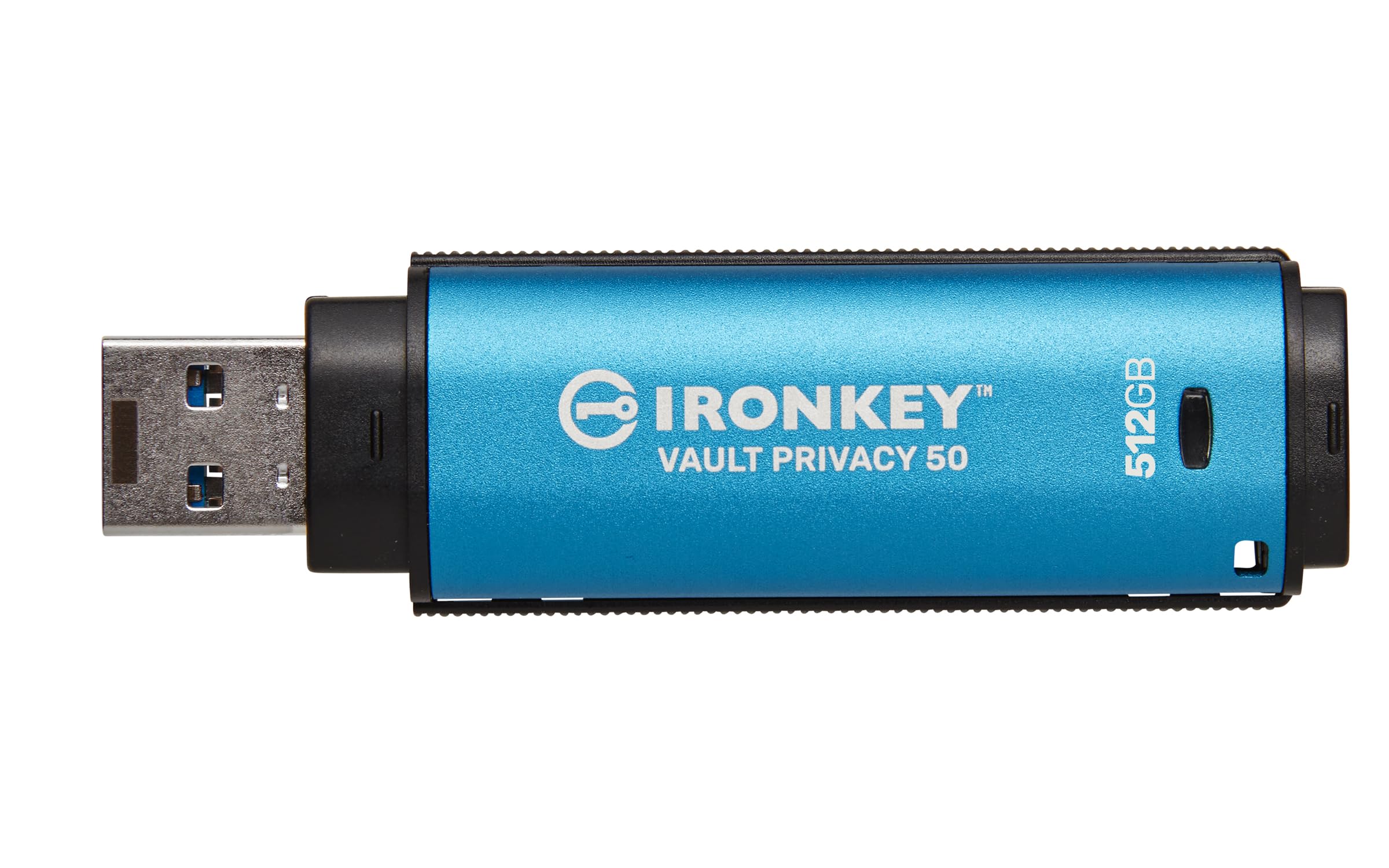 Kingston Ironkey Vault Privacy 50 USB-A 512GB Encrypted Flash Drive | FIPS 197 Certified | XTS-AES 256-bit | BadUSB and Brute Fo