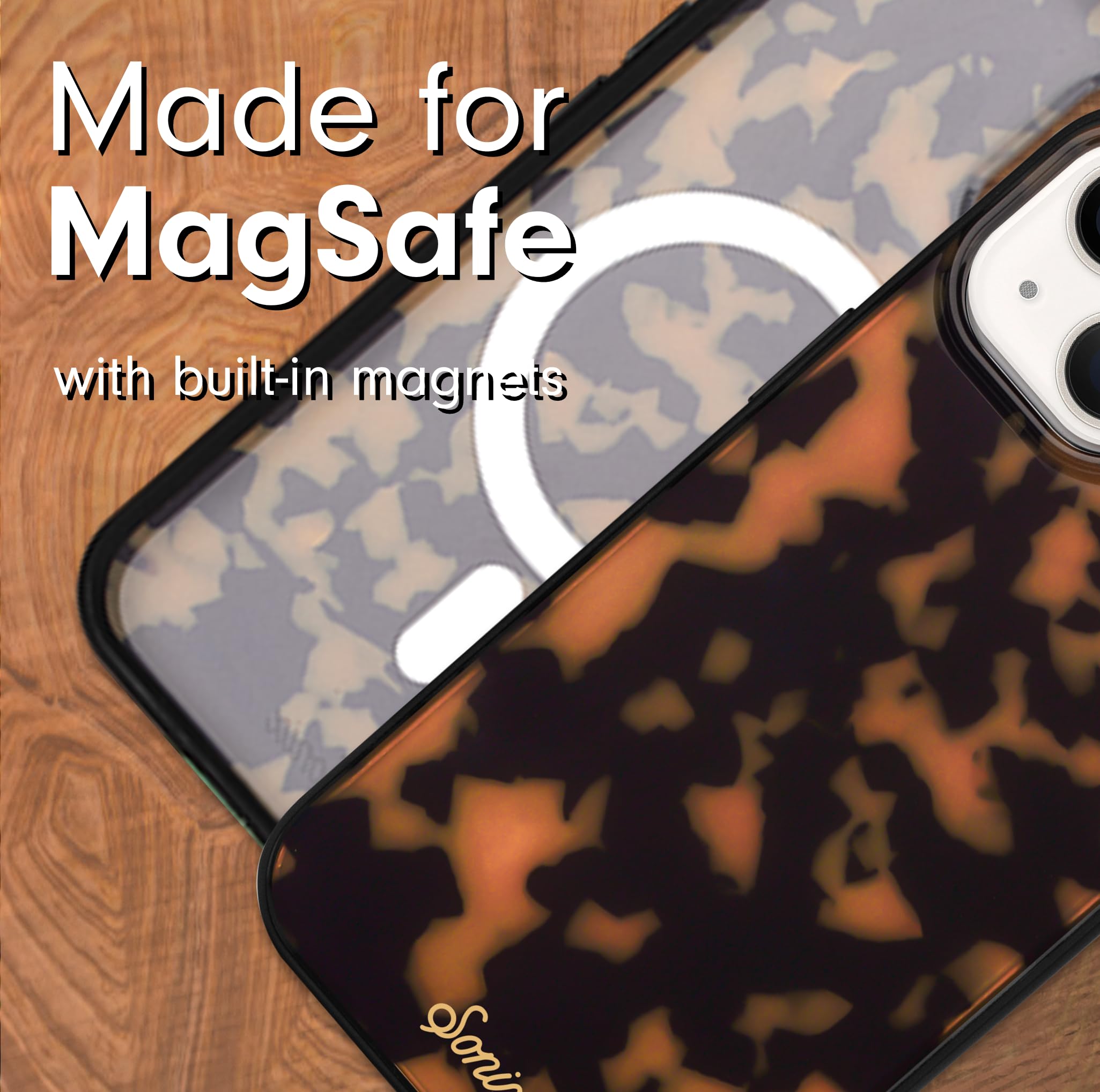 Sonix Case For Iphone 15 Plus, Iphone 14 Plus | Compatible With Magsafe | 10Ft Drop Tested | Tortoiseshell | Brown Tort