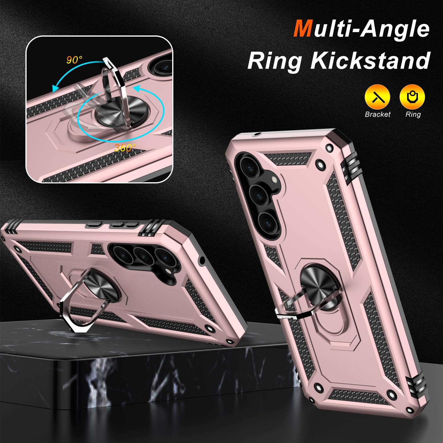 Lumarke For Galaxy S21 Fe Case With Screen Protector,Pass 16Ft. Drop Tested Military Grade Protective Phone Cover With Magnetic