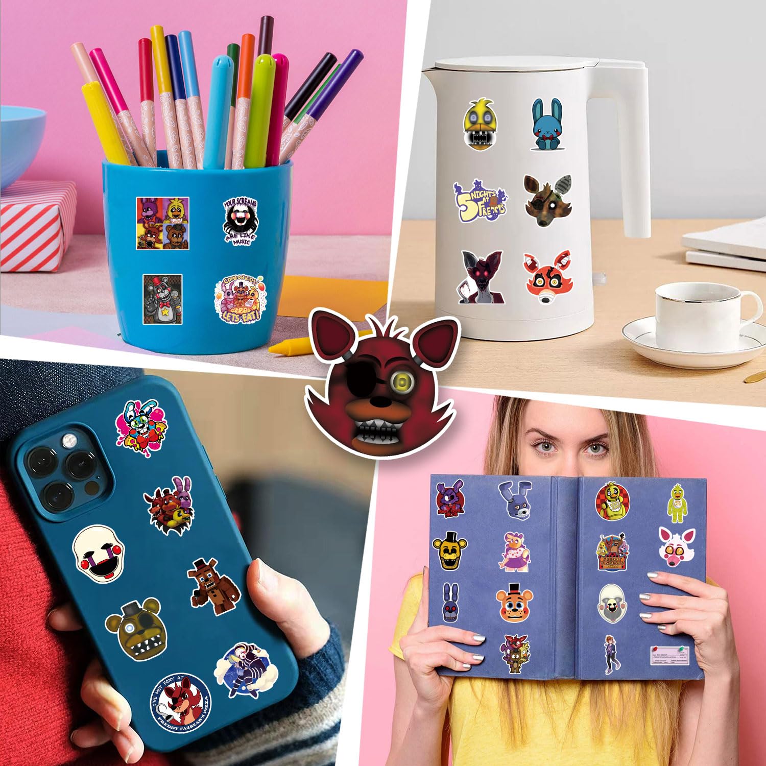 100Pcs Pack, Terror Game Vinyl Waterproof Stickers For Water Bottles,Laptop,Skateboard,Phone,Computer,Car Decals Party Supply Fo