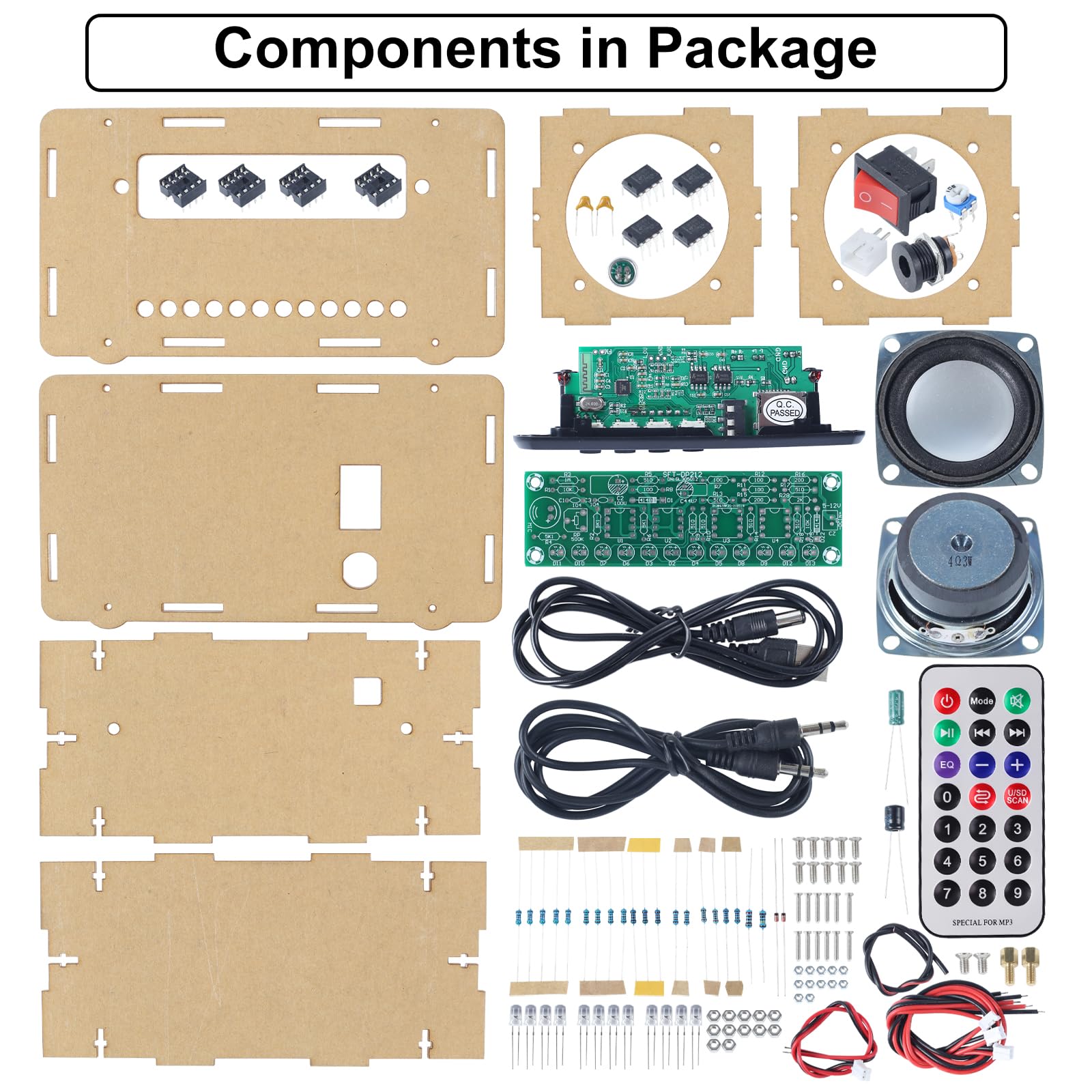 Banria Diy Bluetooth Compatible Speaker Kit, Diy Fm Radio Soldering Project Usb Mini Home Sound Amplifier Diy Electronics Kit Wi