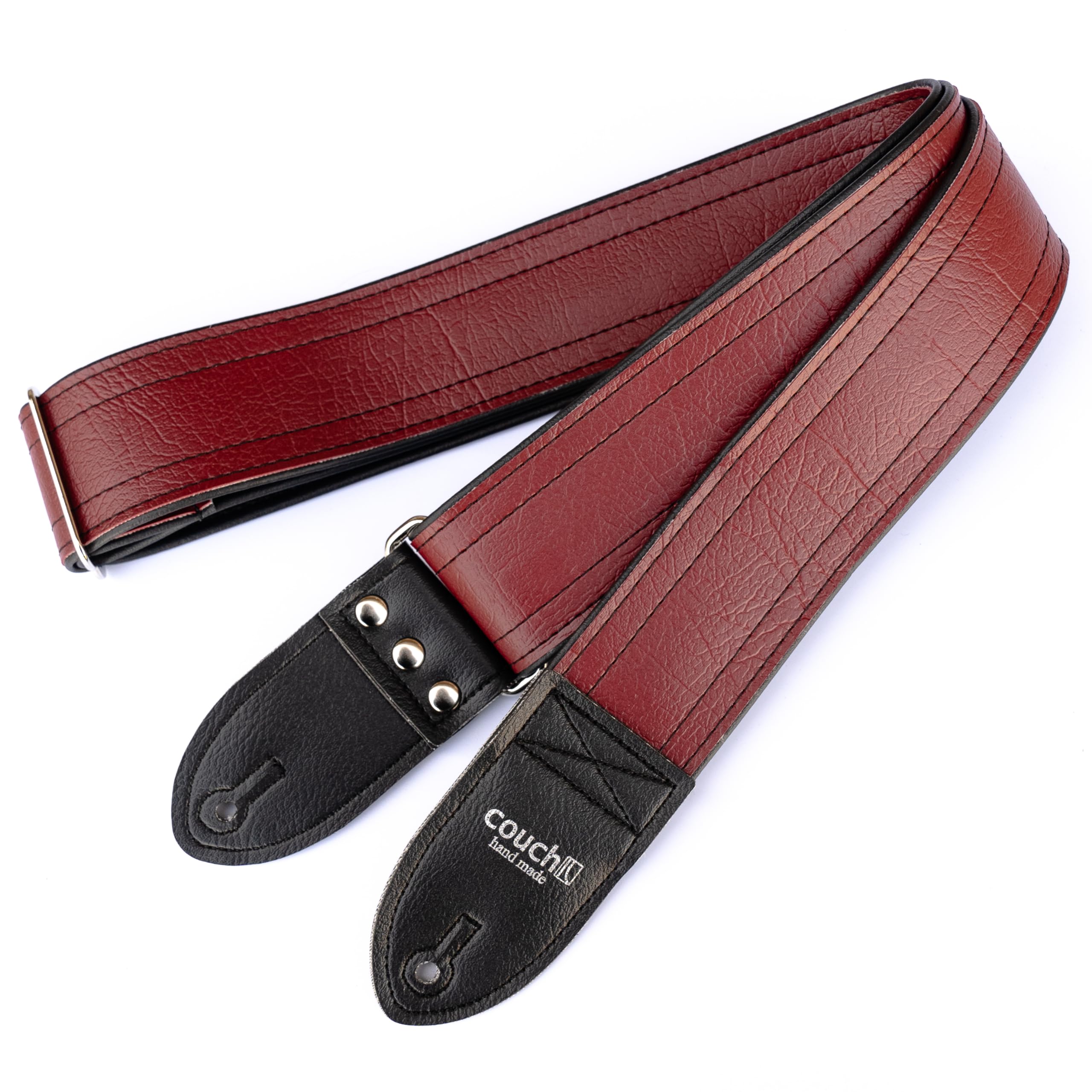 Couch Luggage Guitar Strap Made in USA Guitar Straps, Dark Red, 1