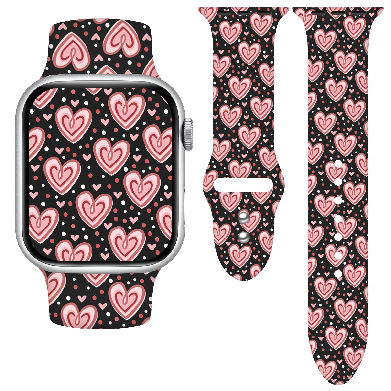 Vieeki Valentine'S Day Love Watch Band Compatible With Apple Watch Band 38Mm 40Mm 41Mm 42Mm 44Mm 45Mm 49Mm For Women Men Lover,