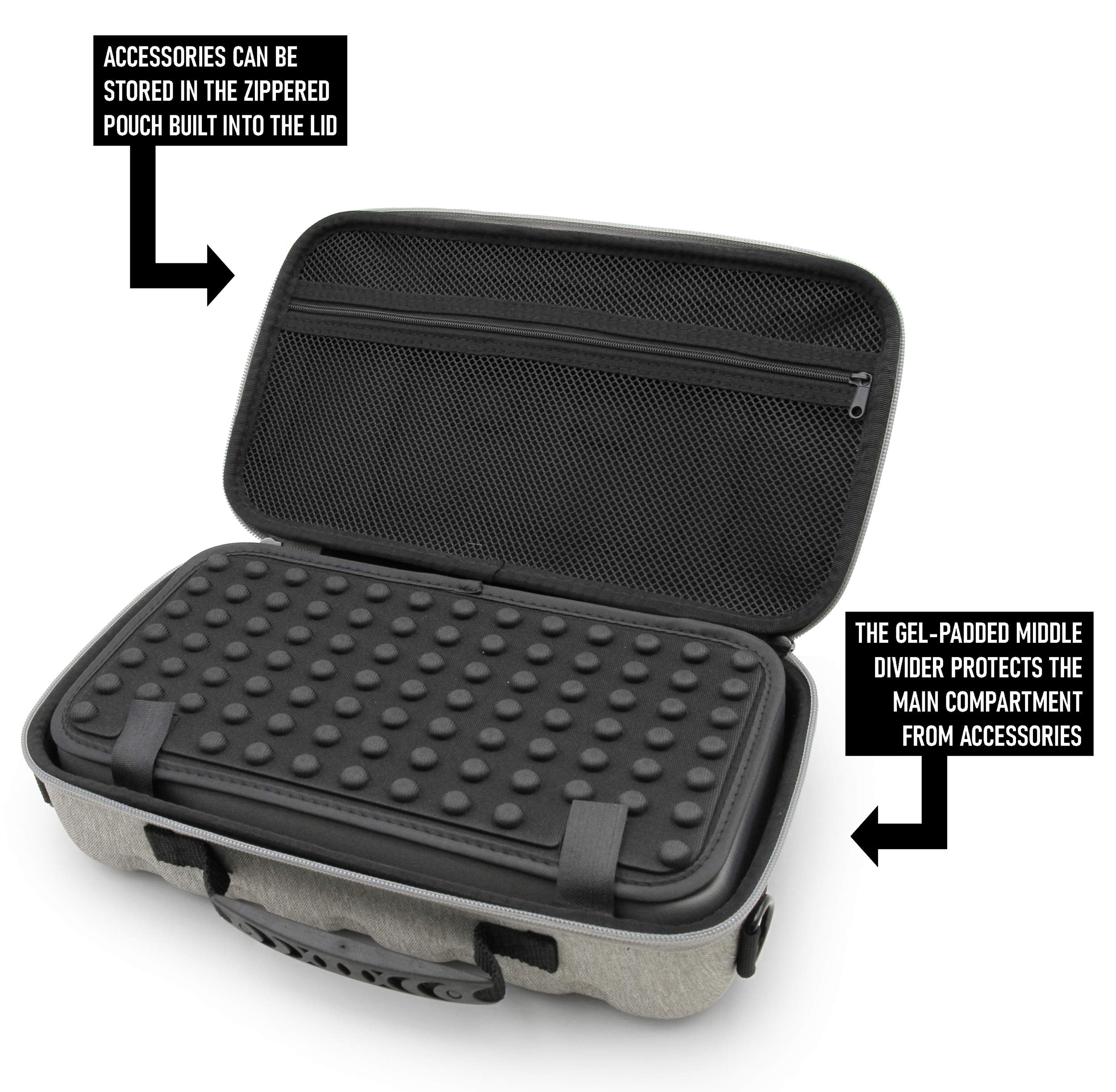 Casematix Travel Case Compatible With Audio Technica At Sb727 Portable Turntable Sound Burger Vinyl Record Player   Includes Car