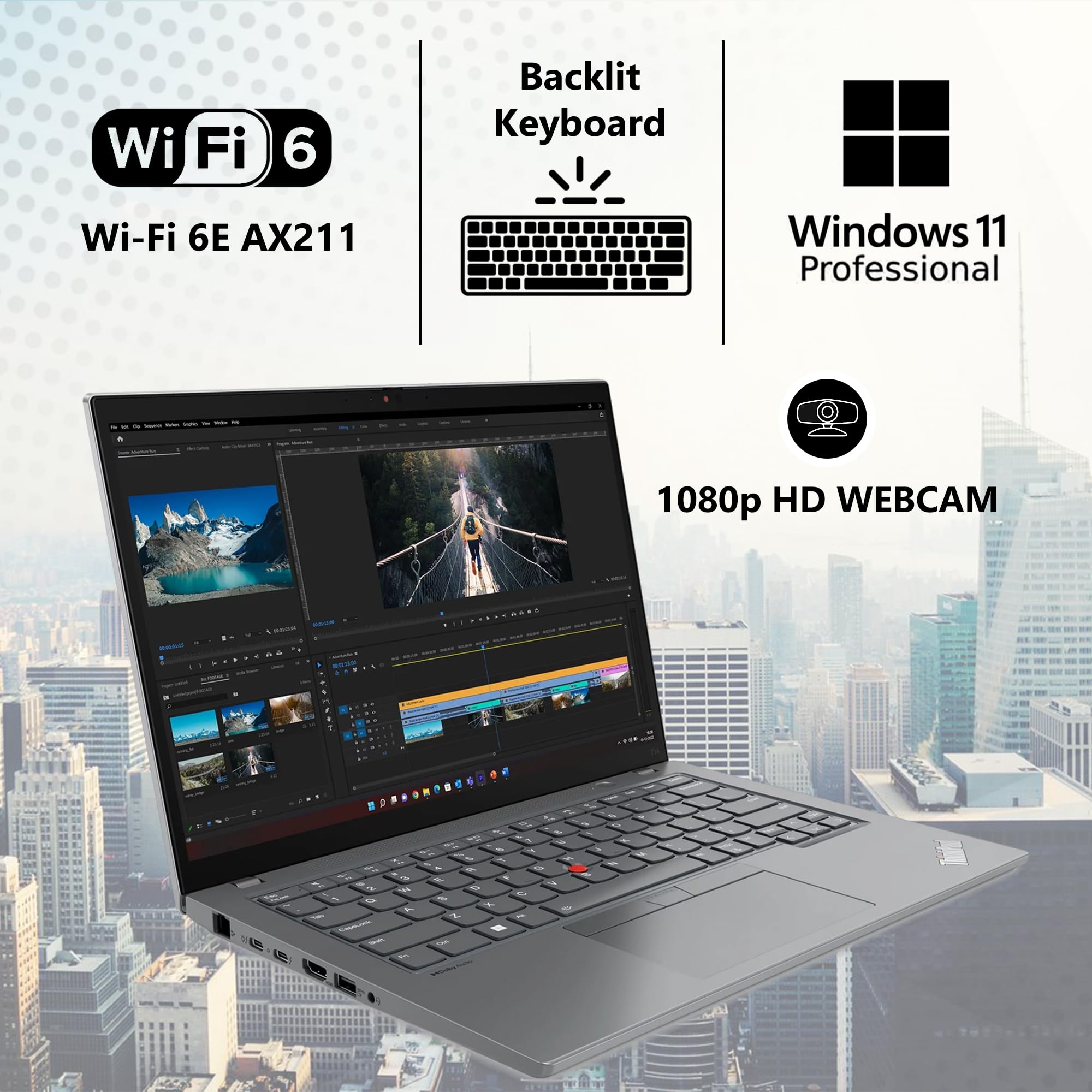 Lenovo Thinkpad T14 Gen 4 14 Notebook - Wuxga - 1920 X 1200 - Intel Core I7 13Th Gen I7-1355U Deca-Core (10 Core) - 32 Gb Total