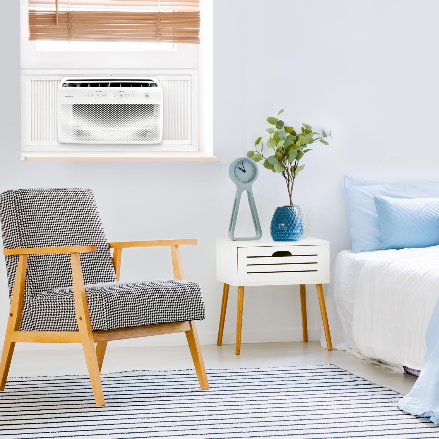 Keystone 10,000 Btu Window Mounted Inverter Air Conditioner, 115V, Energy Star Window Air Conditioner For Rooms Up To 450-Sq.Ft.